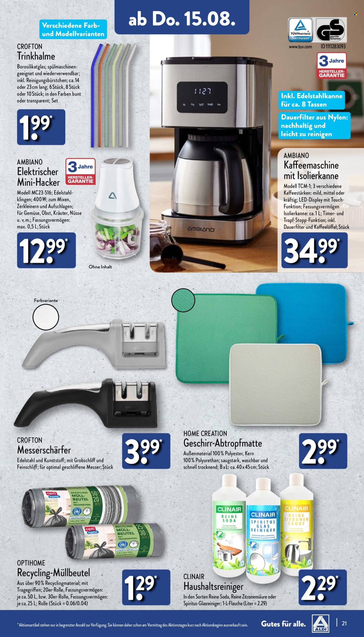 ALDI Nord Prospekte  - 12.08.2024 - 17.08.2024. Seite 21