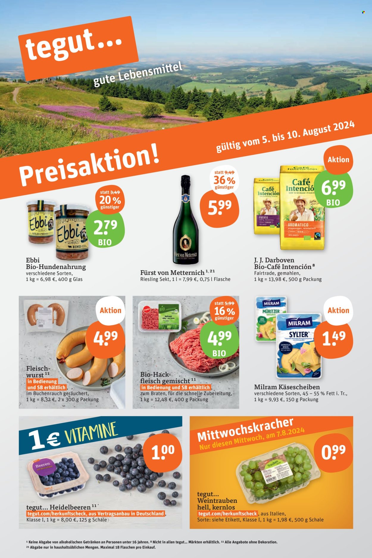 tegut... Prospekte  - 5.08.2024 - 10.08.2024. Seite 1