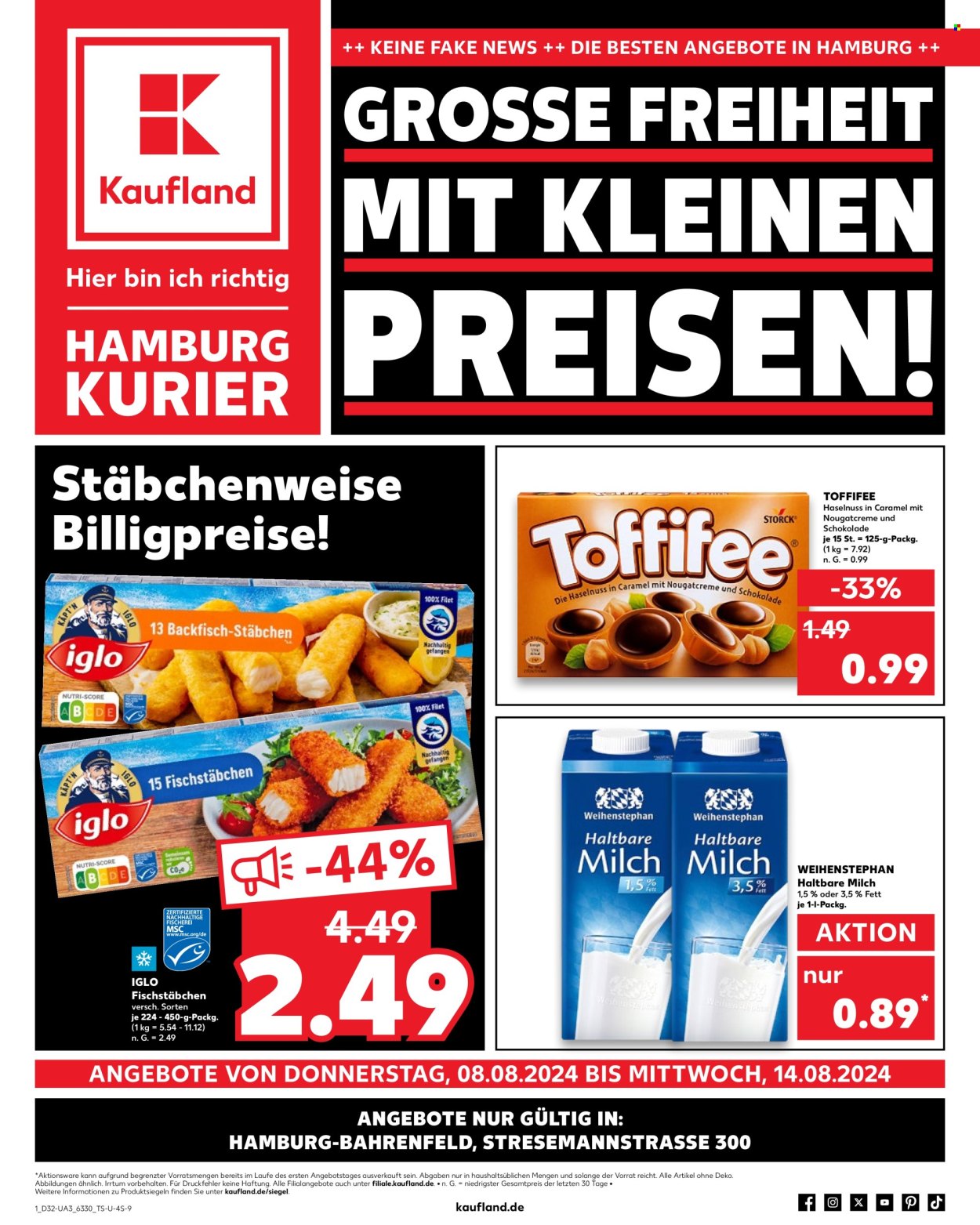 Kaufland Prospekte  - 8.08.2024 - 14.08.2024. Seite 1
