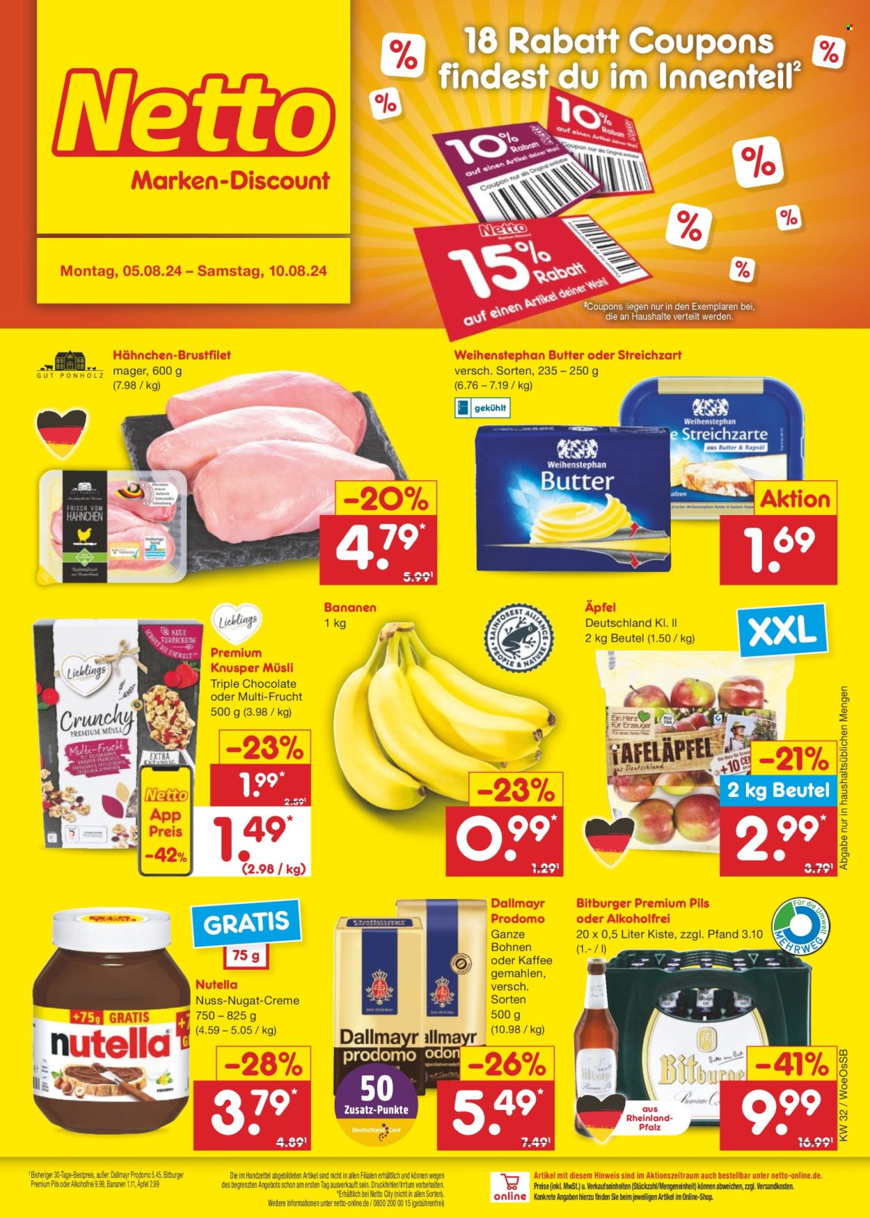 Netto Marken-Discount Prospekte  - 5.08.2024 - 10.08.2024. Seite 1