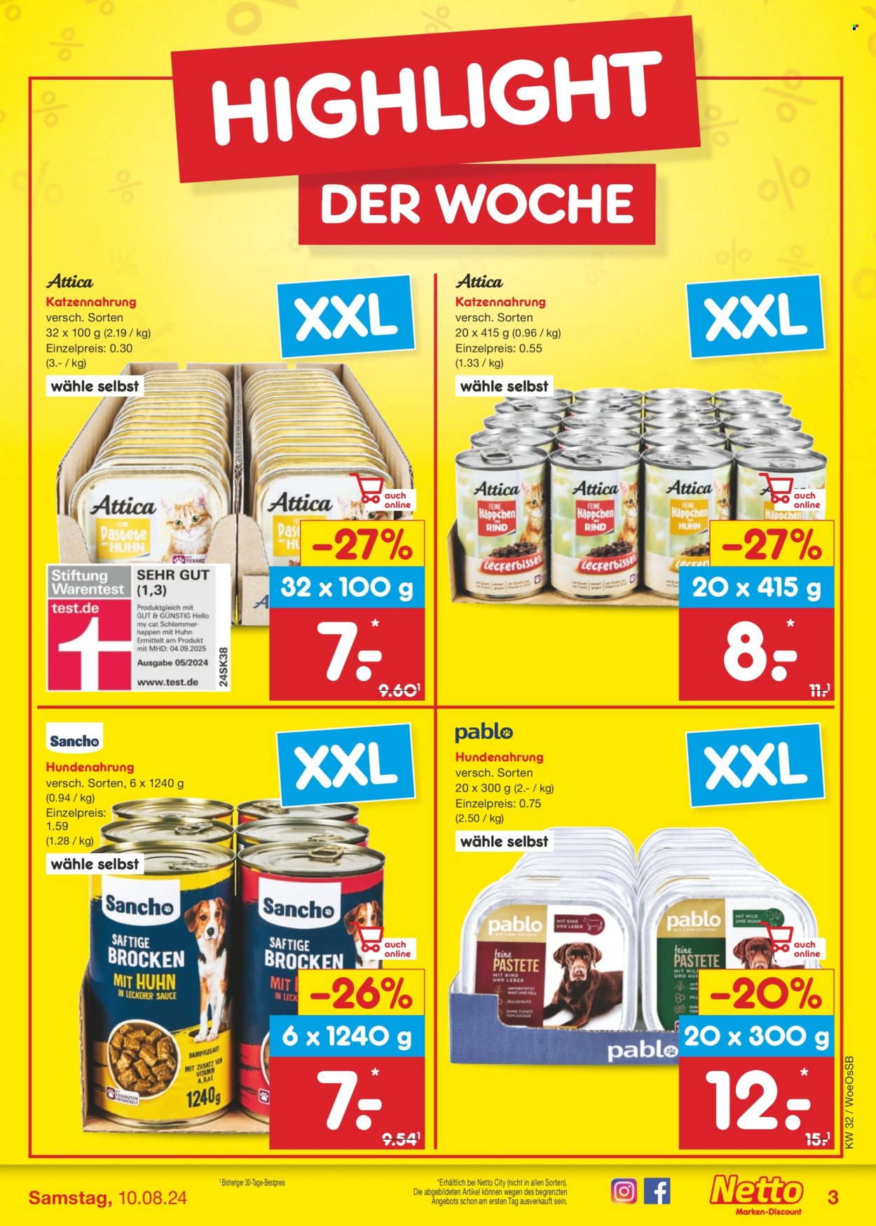 Netto Marken-Discount Prospekte  - 5.08.2024 - 10.08.2024. Seite 3
