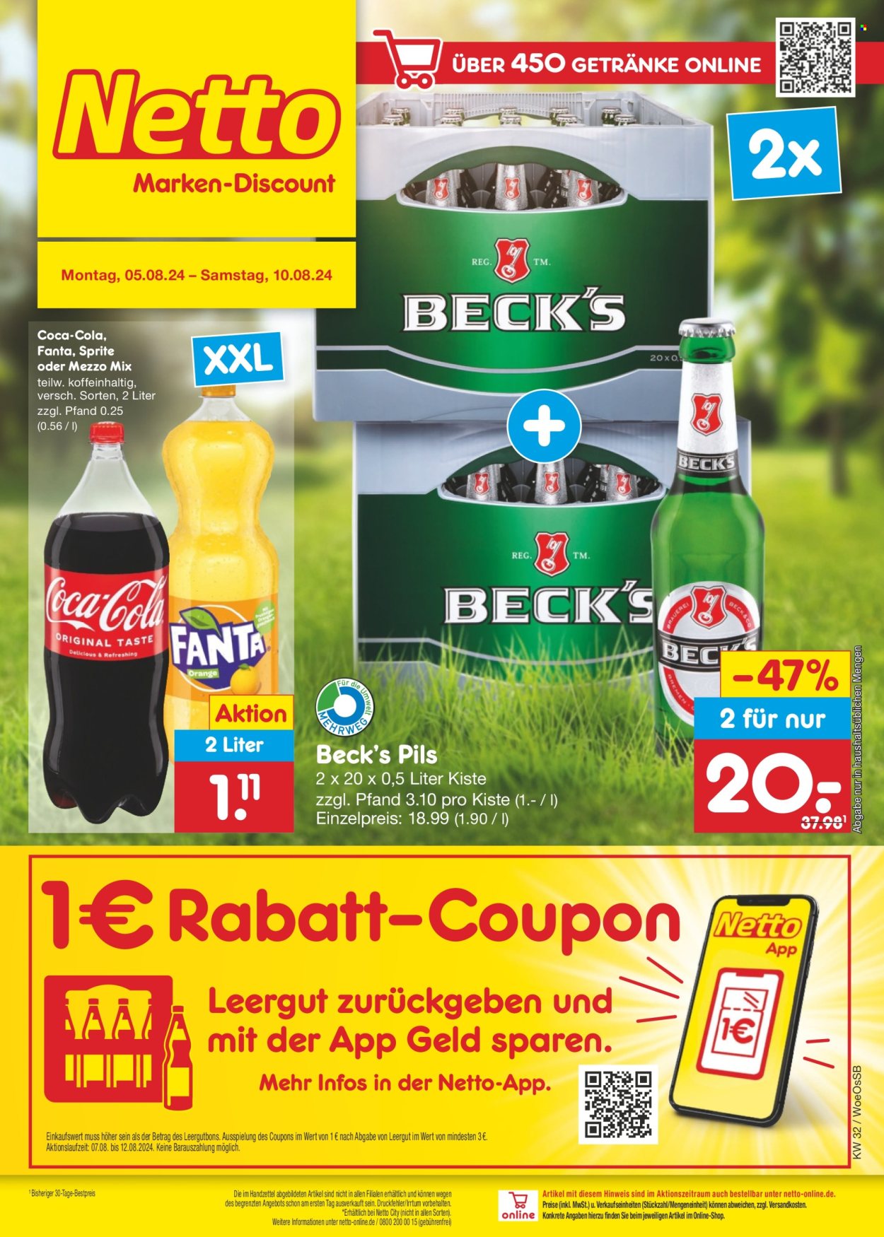 Netto Marken-Discount Prospekte  - 5.08.2024 - 10.08.2024. Seite 20