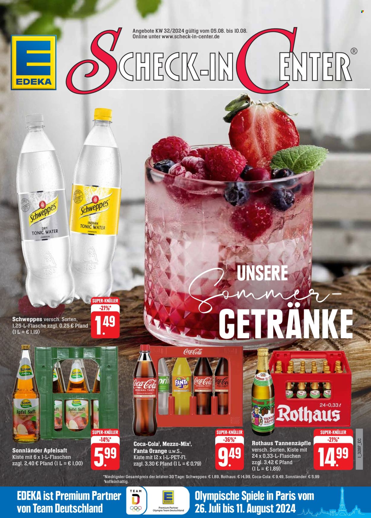 Edeka Prospekte  - 5.08.2024 - 10.08.2024. Seite 1