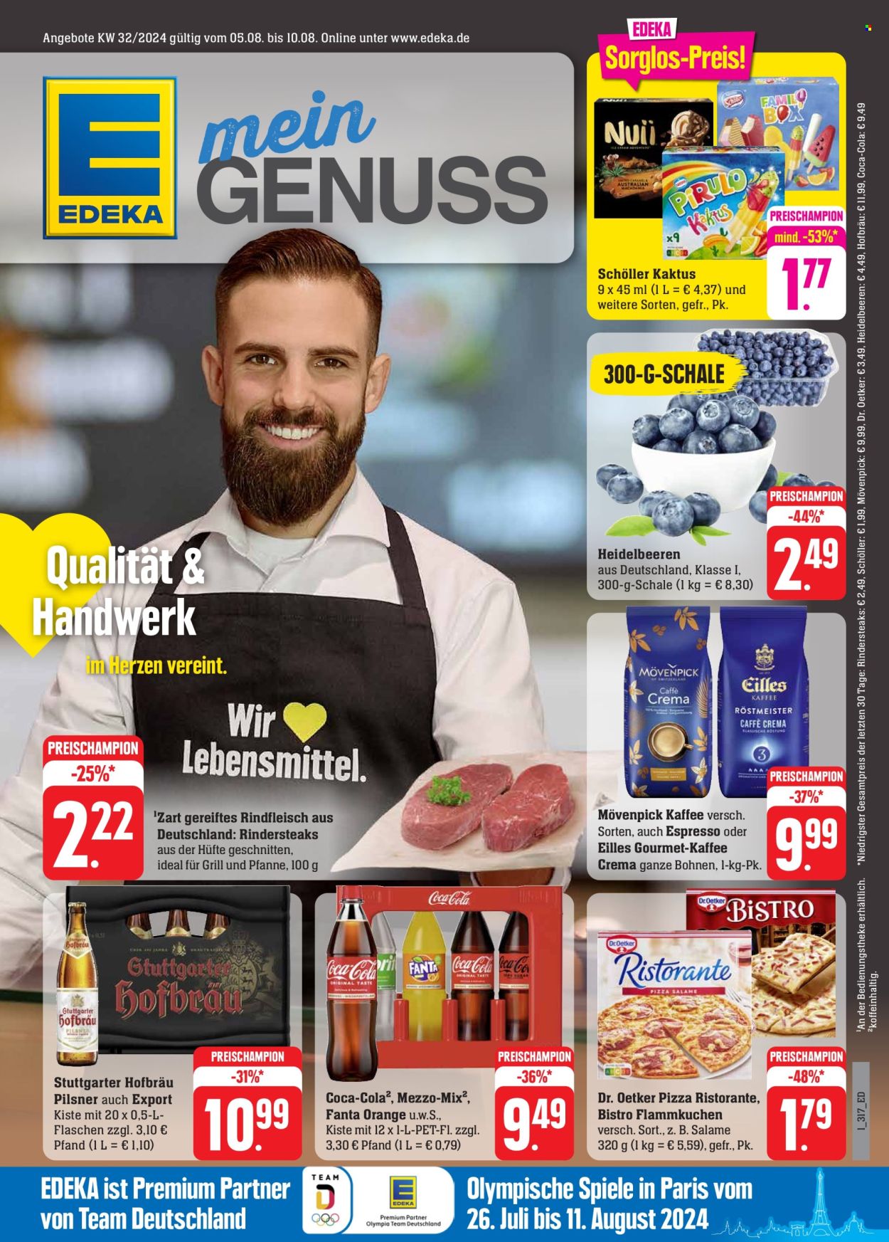 Edeka Prospekte  - 5.08.2024 - 10.08.2024. Seite 1