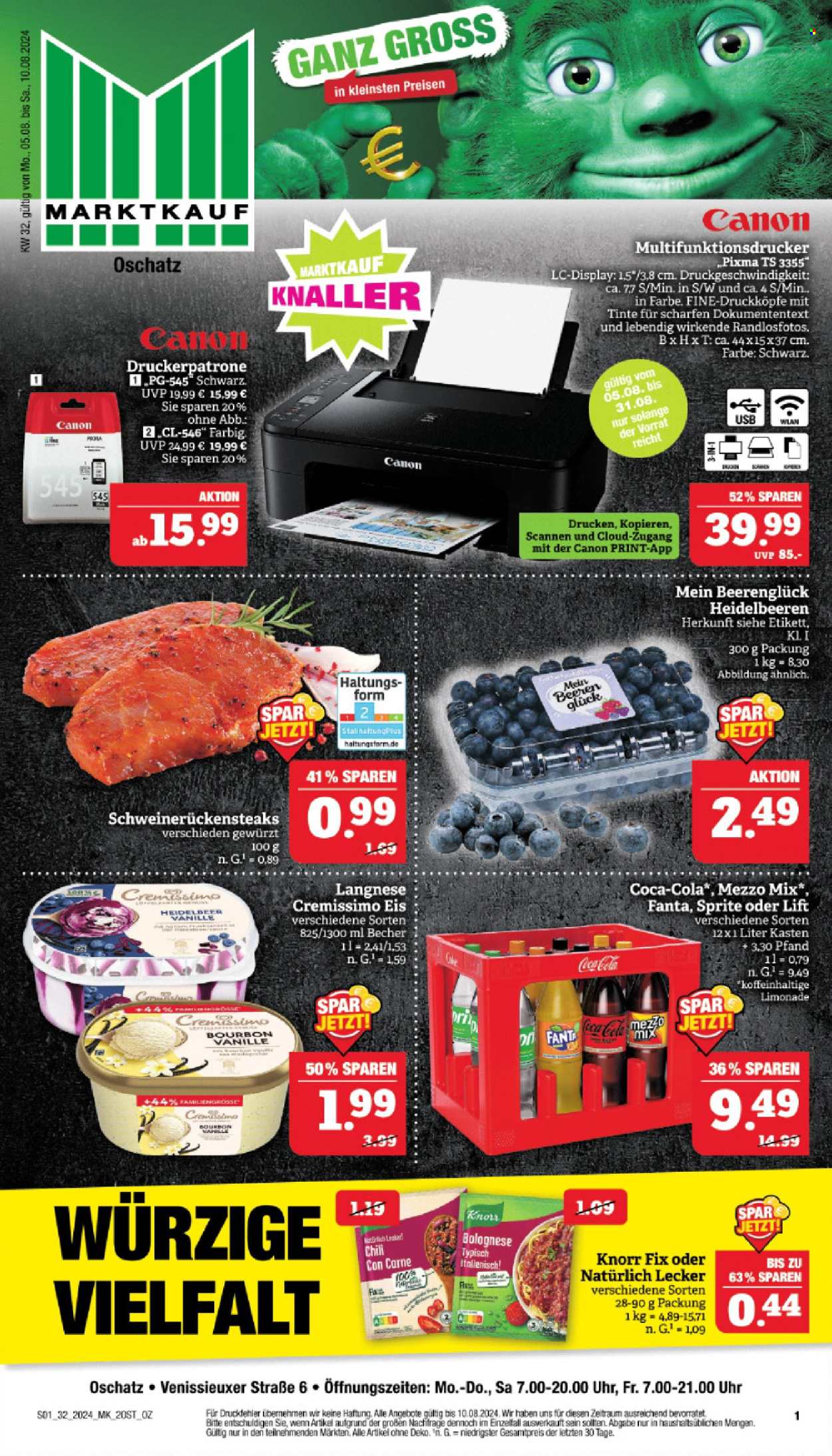 Marktkauf Prospekte  - 5.08.2024 - 10.08.2024. Seite 1