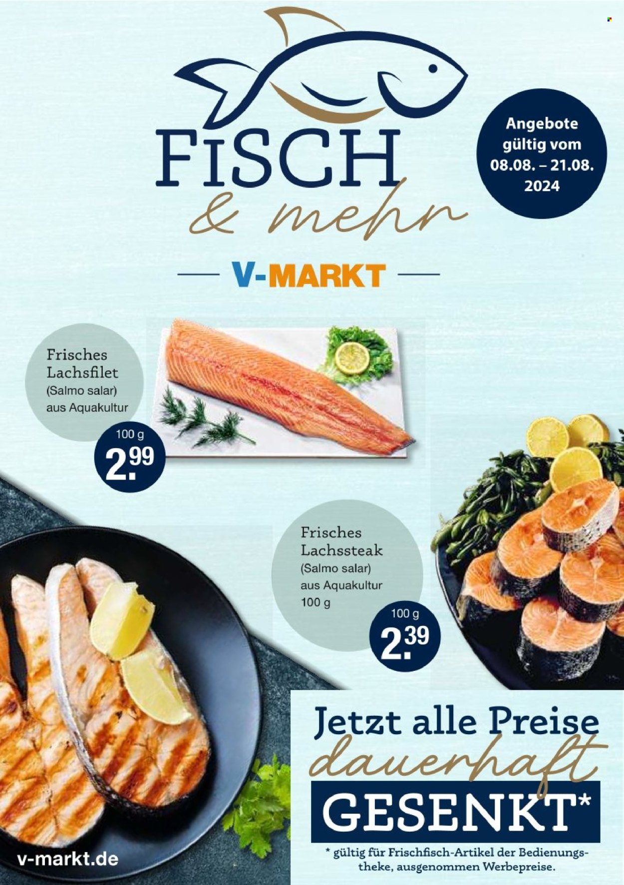V-Markt Prospekte  - 8.08.2024 - 21.08.2024. Seite 1