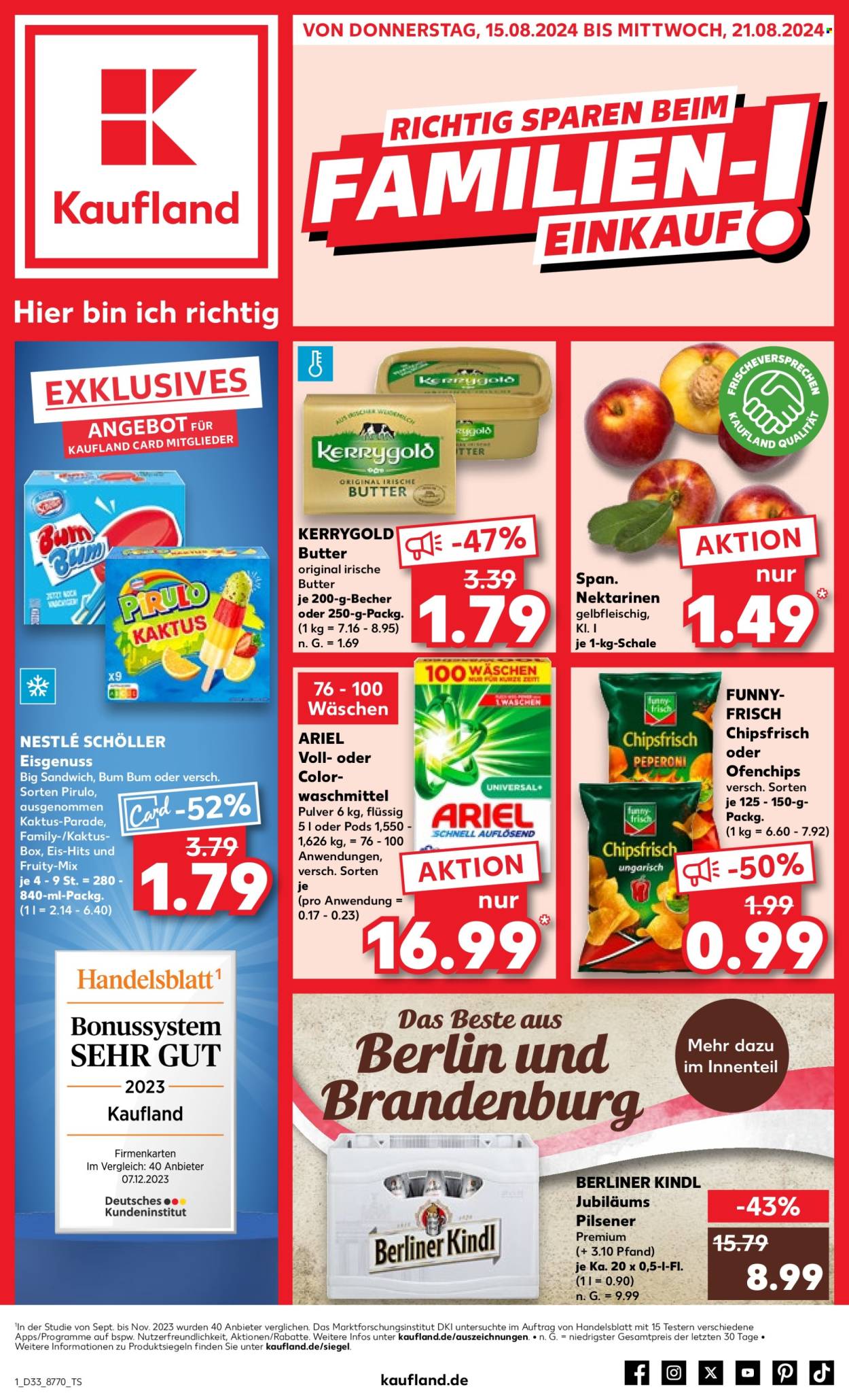 Kaufland Prospekte  - 15.08.2024 - 21.08.2024. Seite 1