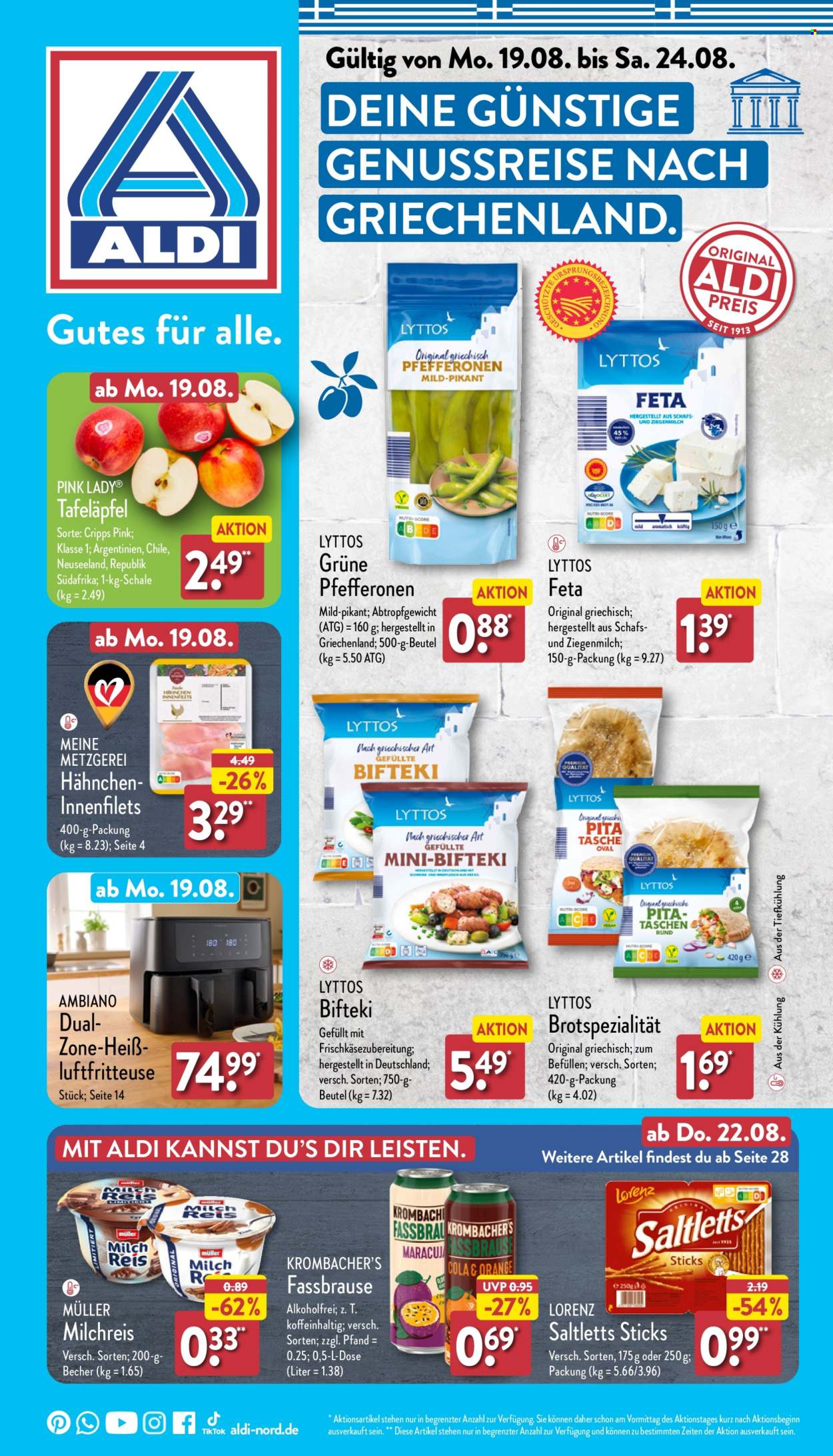 ALDI Nord Prospekte  - 19.08.2024 - 24.08.2024. Seite 1