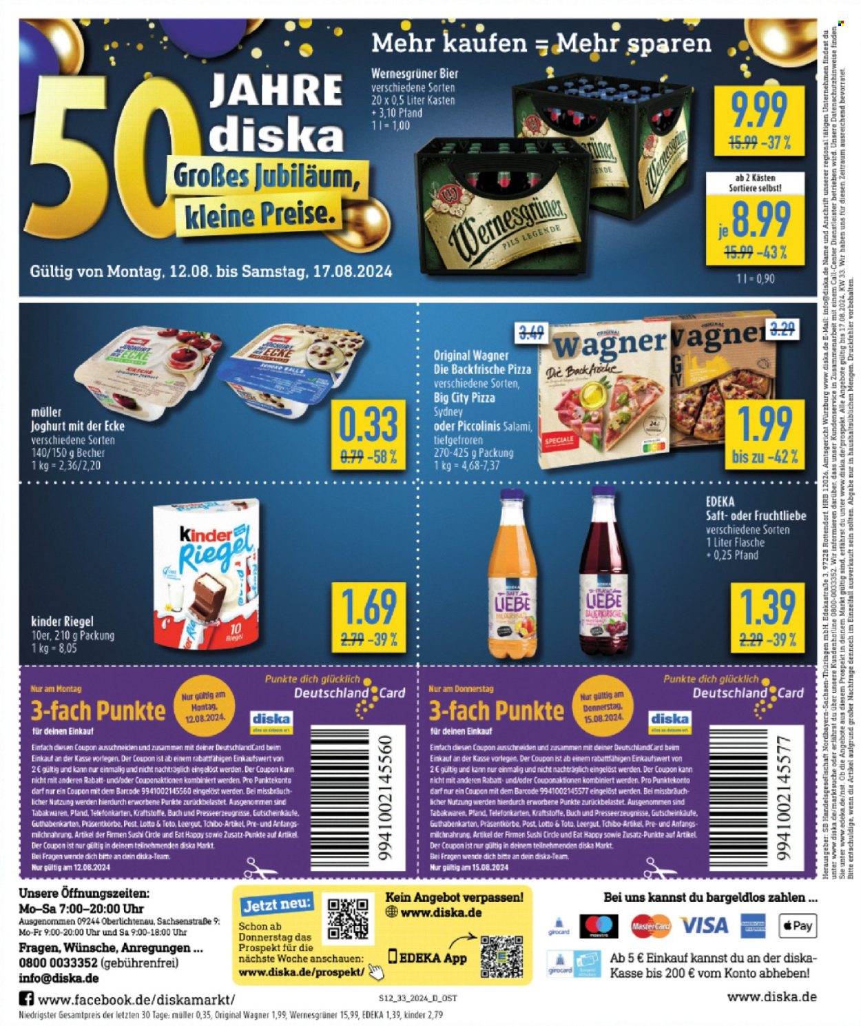 Diska Prospekte  - 12.08.2024 - 17.08.2024. Seite 12