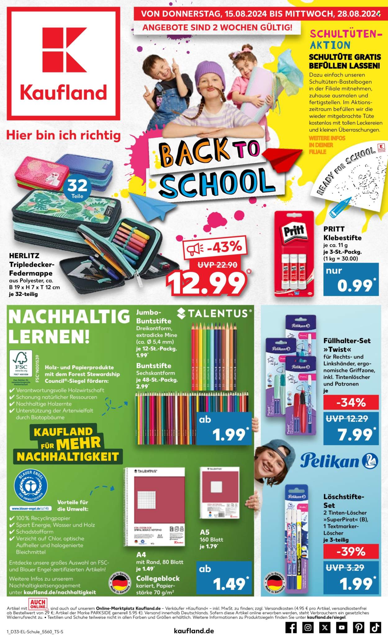 Kaufland Prospekte  - 15.08.2024 - 28.08.2024. Seite 1
