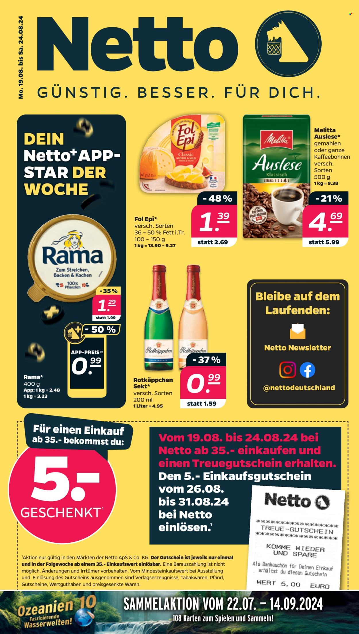 Netto Prospekte  - 19.08.2024 - 24.08.2024. Seite 1