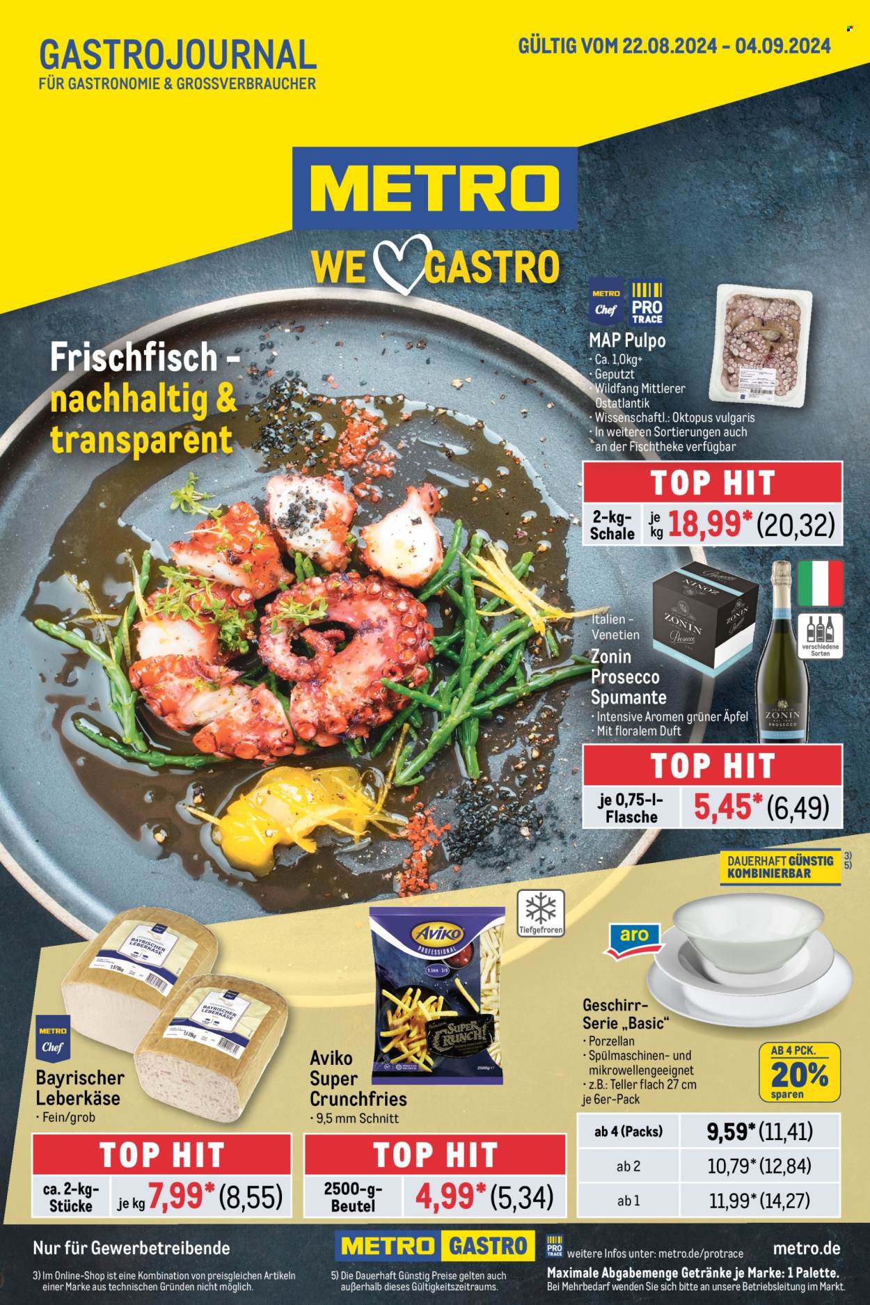 Metro Prospekte  - 22.08.2024 - 4.09.2024. Seite 1