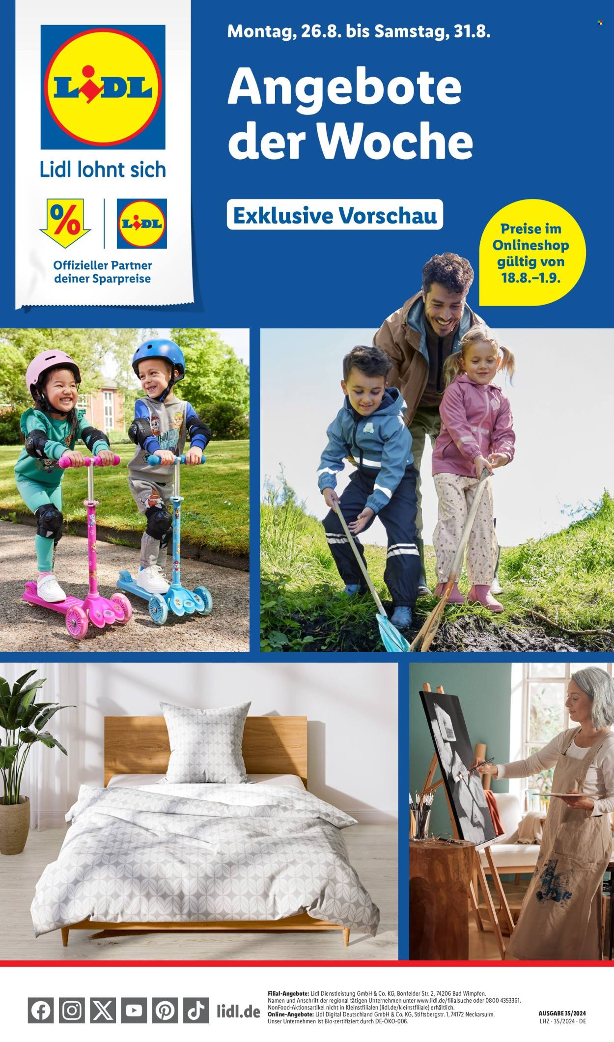 Lidl Prospekte  - 26.08.2024 - 31.08.2024. Seite 1