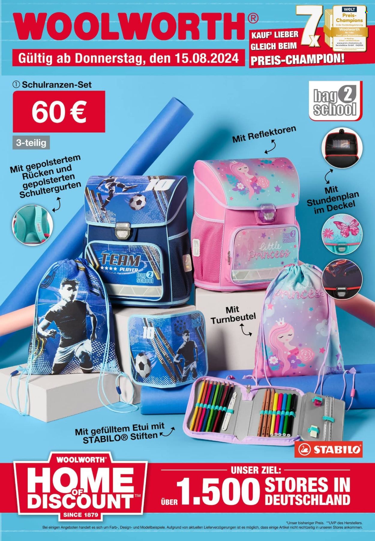 Woolworth Prospekte  - 15.08.2024 - 22.08.2024. Seite 1