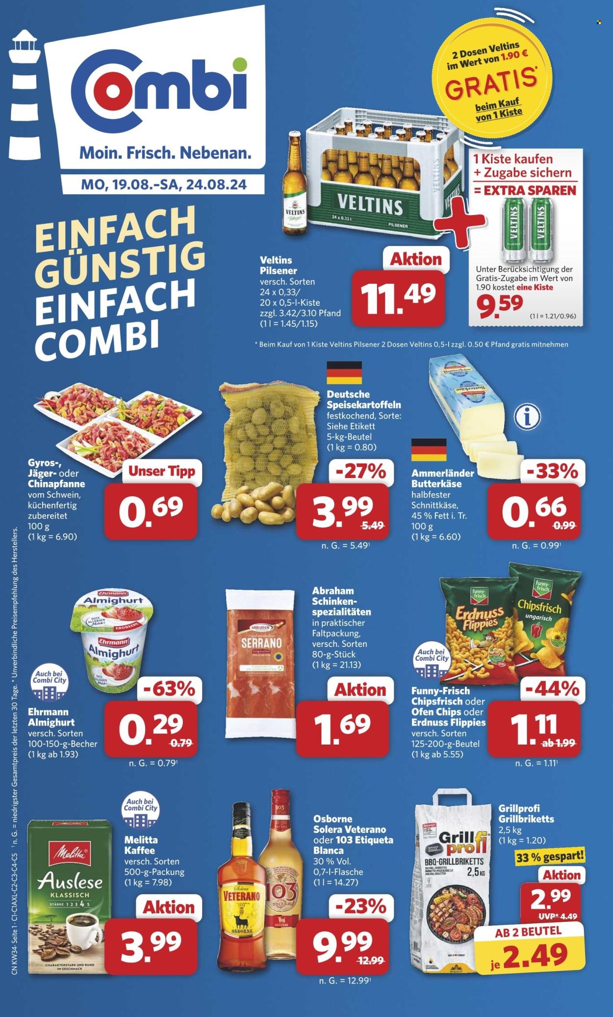 Combi Prospekte  - 19.08.2024 - 24.08.2024. Seite 1