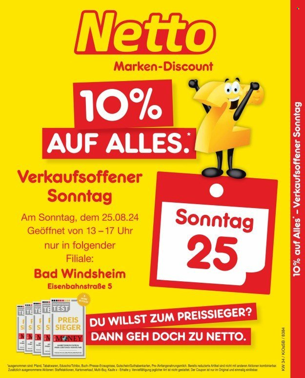 Netto Marken-Discount Prospekte  - 25.08.2024 - 25.08.2024. Seite 1