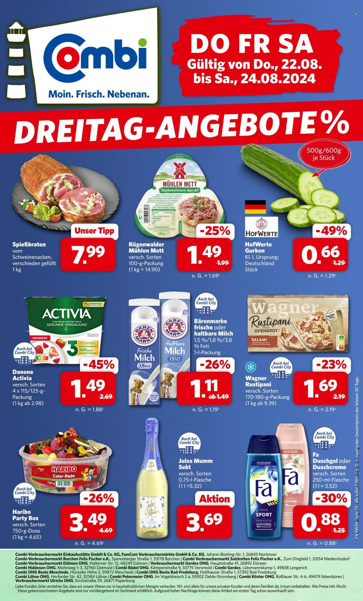 Combi Prospekte  - 22.08.2024 - 24.08.2024. Seite 1