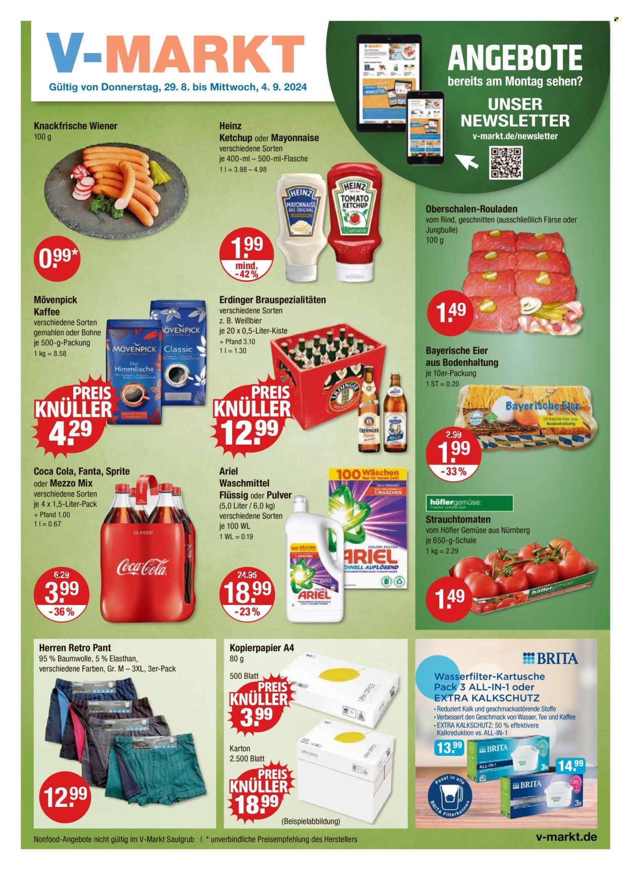 V-Markt Prospekte  - 29.08.2024 - 4.09.2024. Seite 1