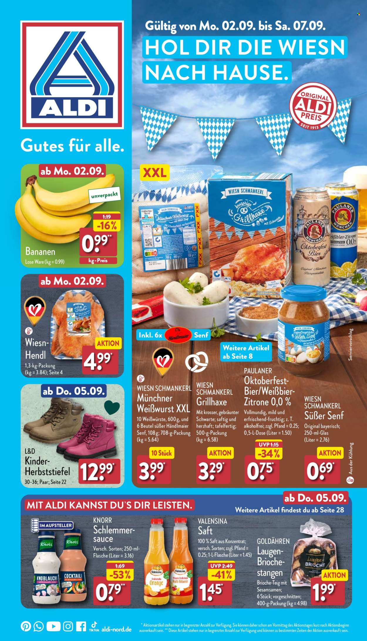 ALDI Nord Prospekte  - 2.09.2024 - 7.09.2024. Seite 1