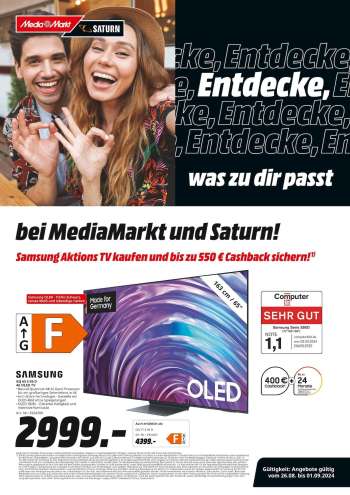 Prospekte MediaMarkt - 26.08.2024 - 1.09.2024.