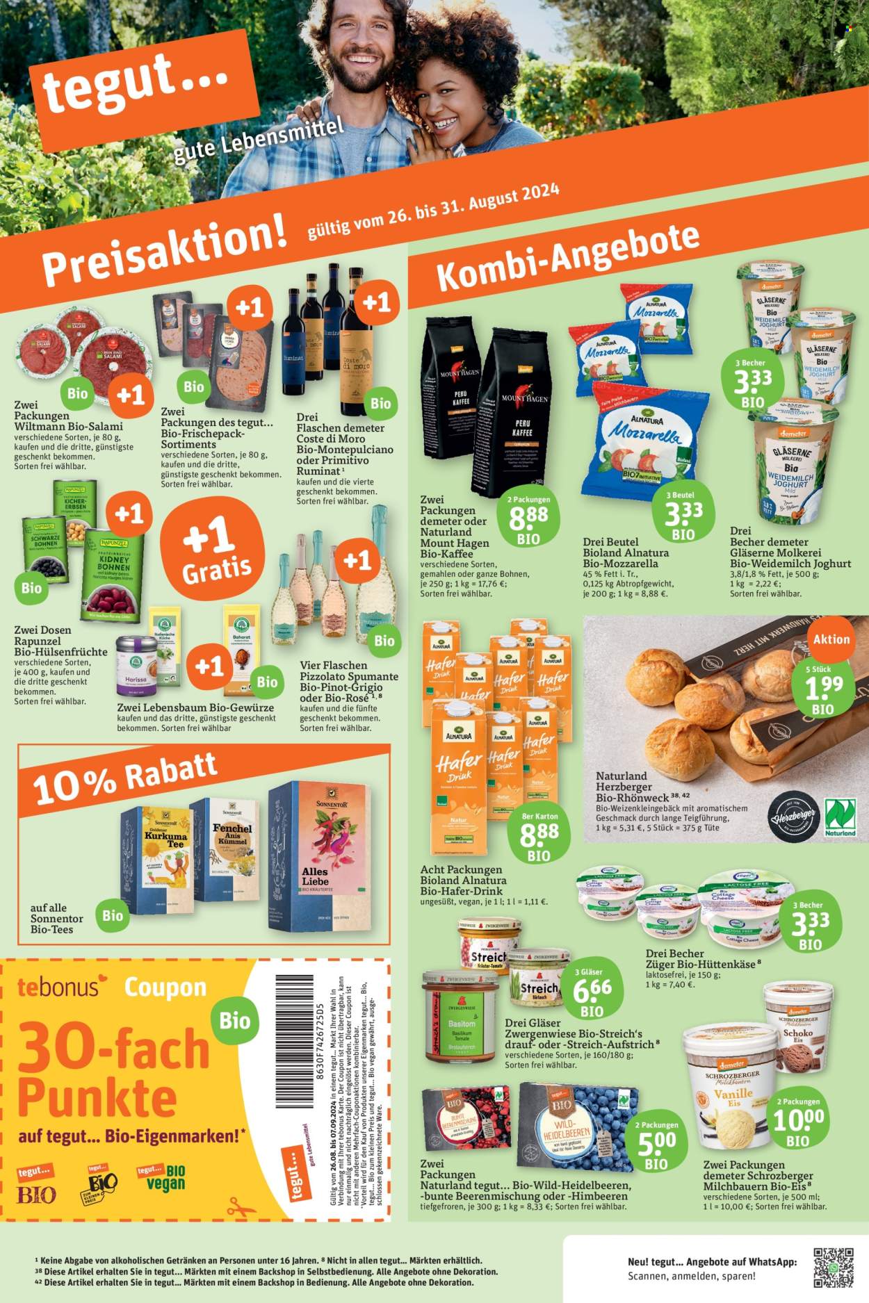 tegut... Prospekte  - 26.08.2024 - 31.08.2024. Seite 1