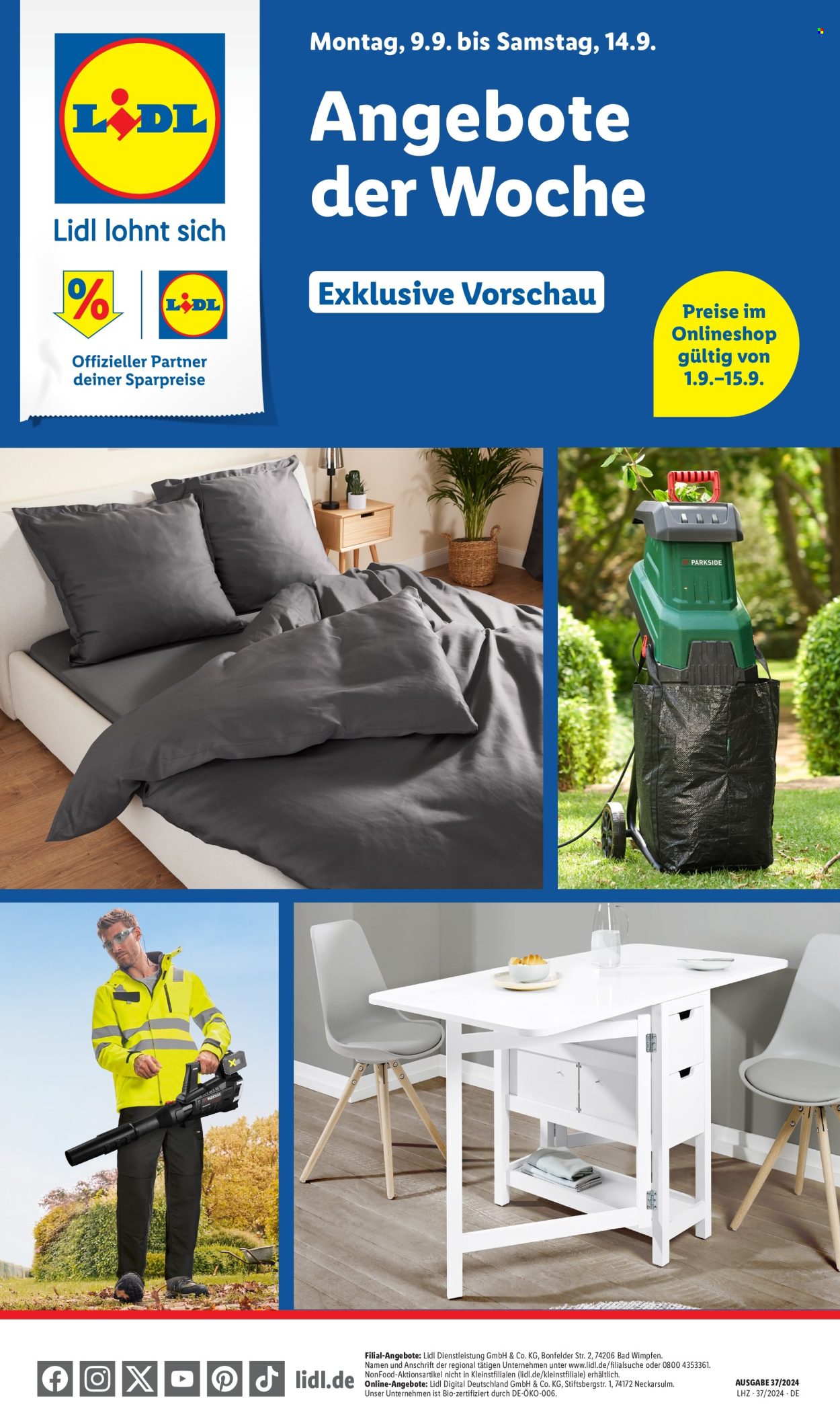 Lidl Prospekte  - 9.09.2024 - 14.09.2024. Seite 1