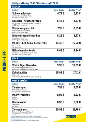 Prospekte Metro - 26.08.2024 - 31.08.2024.