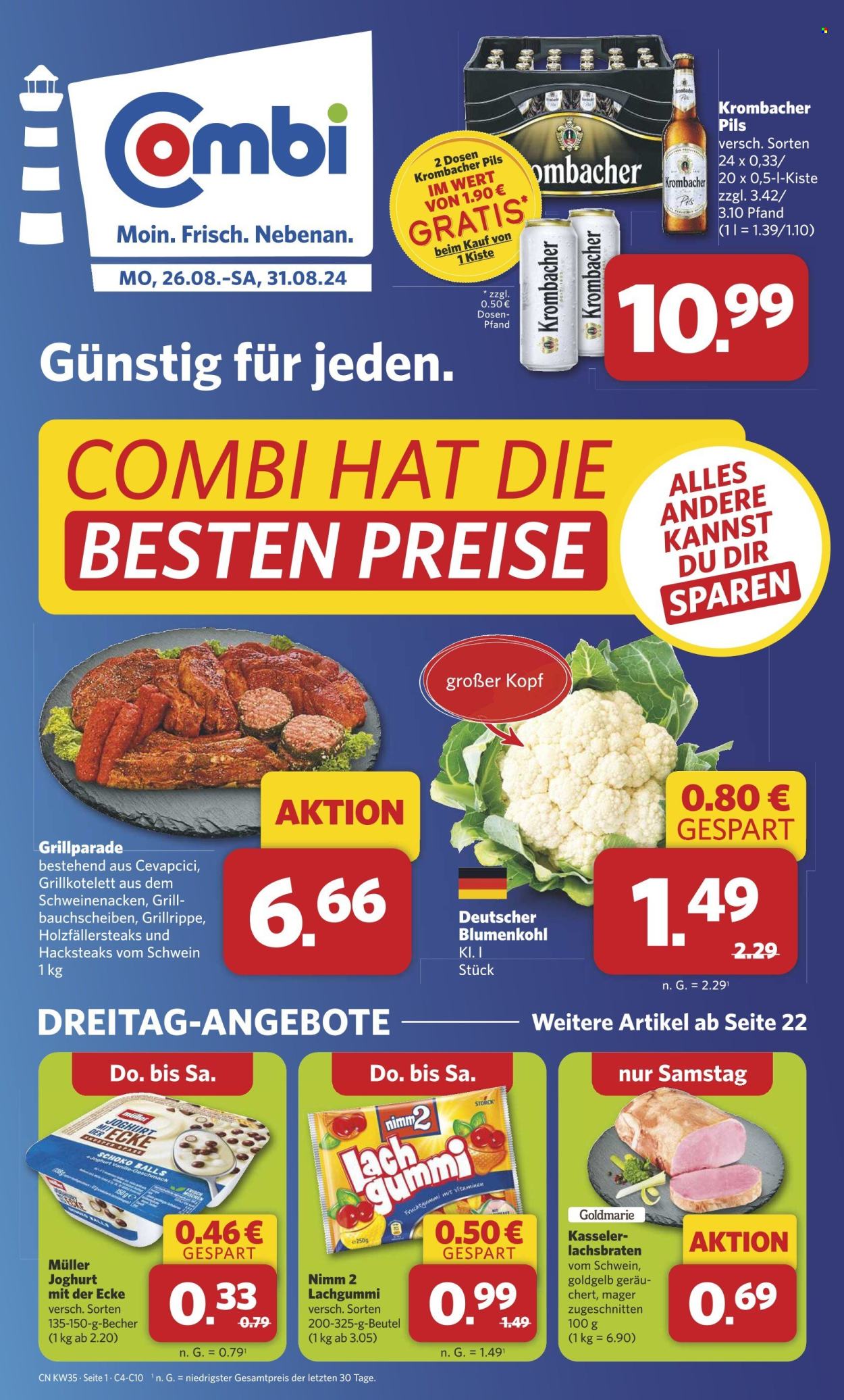 Combi Prospekte  - 26.08.2024 - 31.08.2024. Seite 1