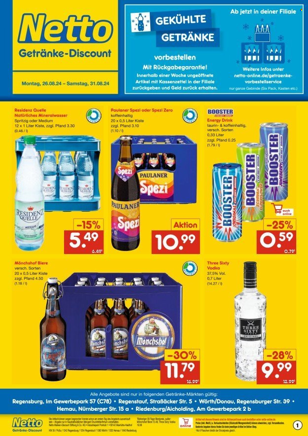 Netto Marken-Discount Prospekte  - 26.08.2024 - 31.08.2024. Seite 1