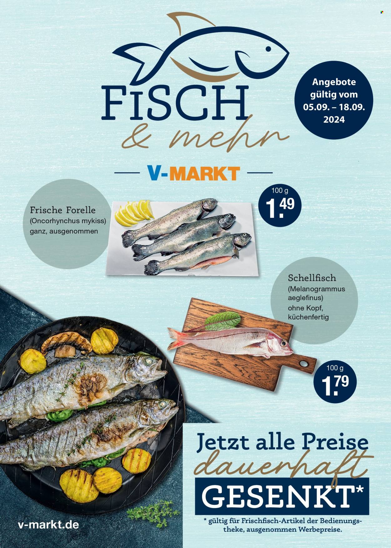 V-Markt Prospekte  - 5.09.2024 - 18.09.2024. Seite 1