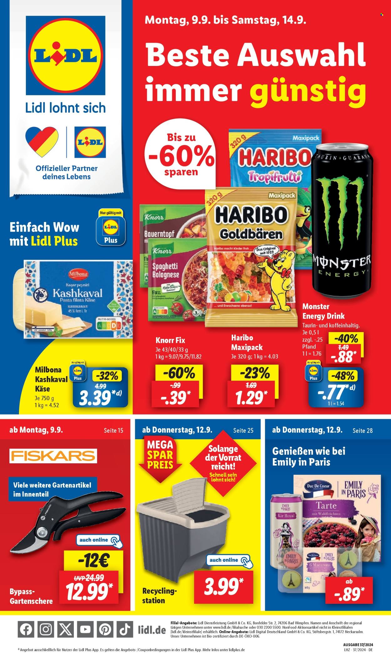 Lidl Prospekte  - 9.09.2024 - 14.09.2024. Seite 1