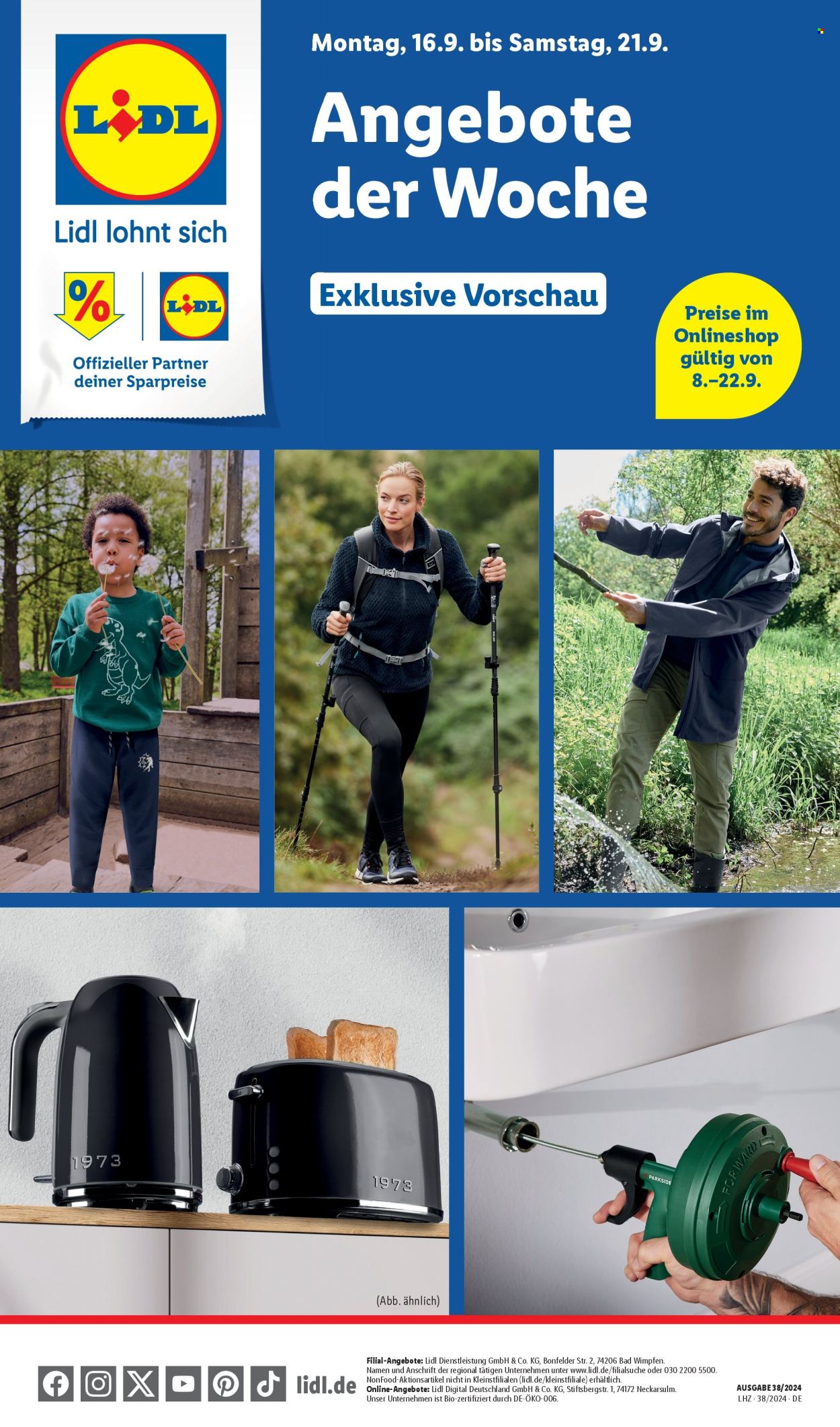 Lidl Prospekte  - 16.09.2024 - 21.09.2024. Seite 1