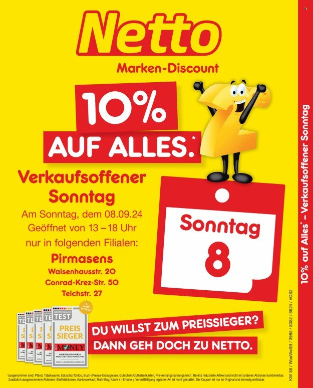 Netto Marken-Discount Prospekte  - 8.09.2024 - 8.09.2024. Seite 1