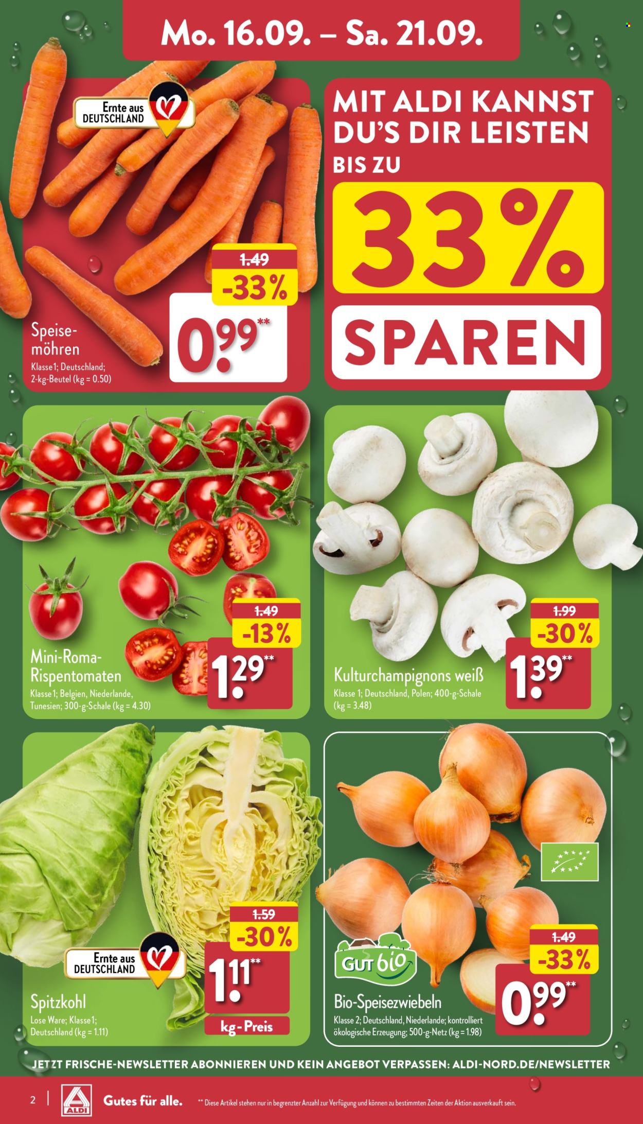 ALDI Nord Prospekte  - 16.09.2024 - 21.09.2024. Seite 2