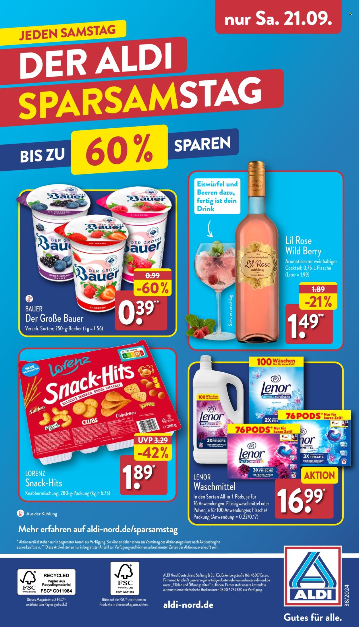 ALDI Nord Prospekte  - 16.09.2024 - 21.09.2024. Seite 38