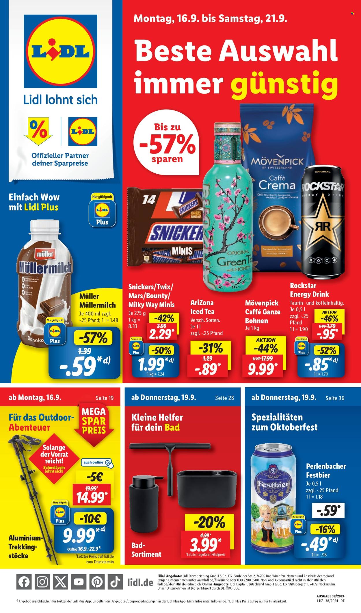 Lidl Prospekte  - 16.09.2024 - 21.09.2024. Seite 1
