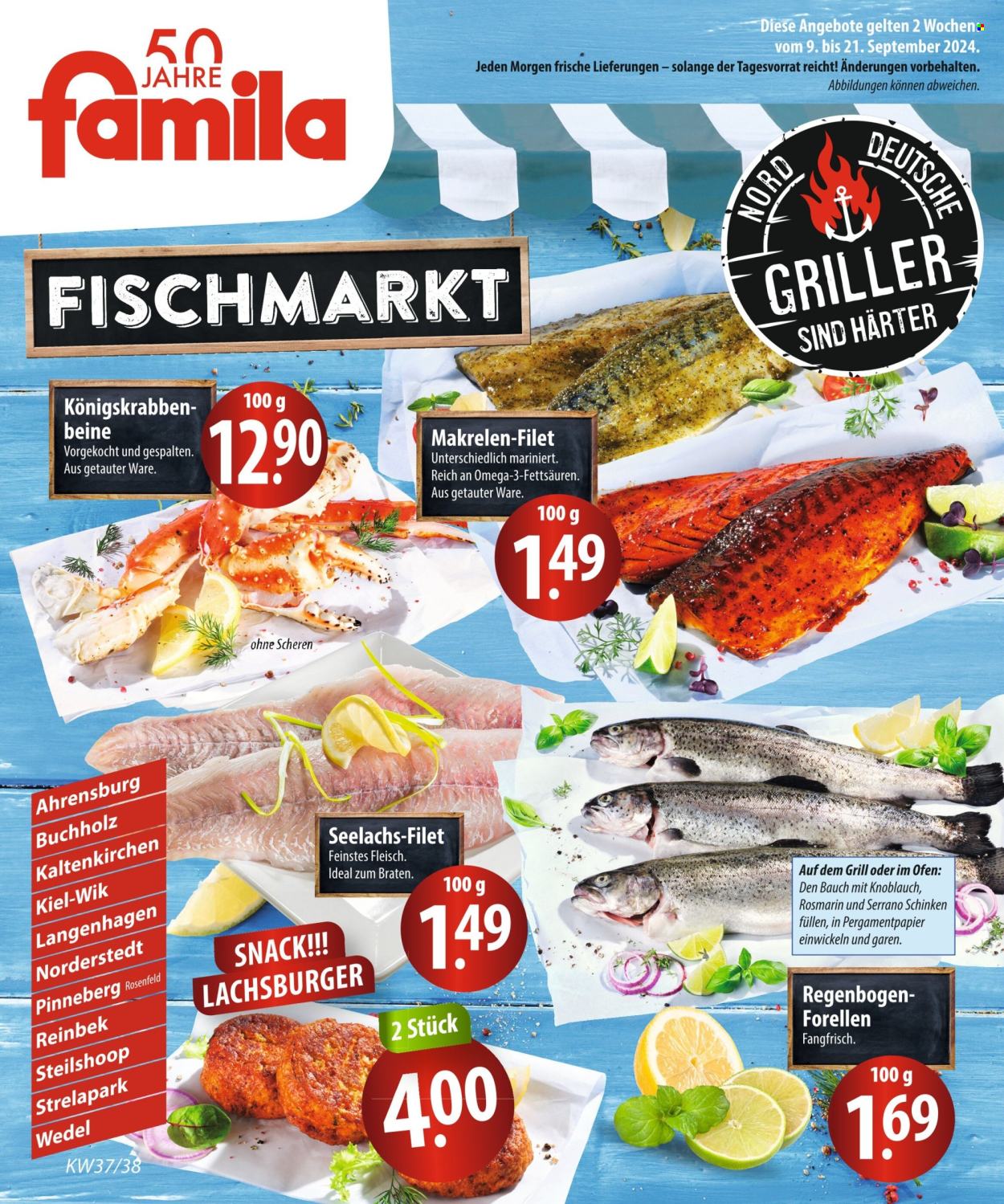 famila Prospekte  - 9.09.2024 - 21.09.2024. Seite 1