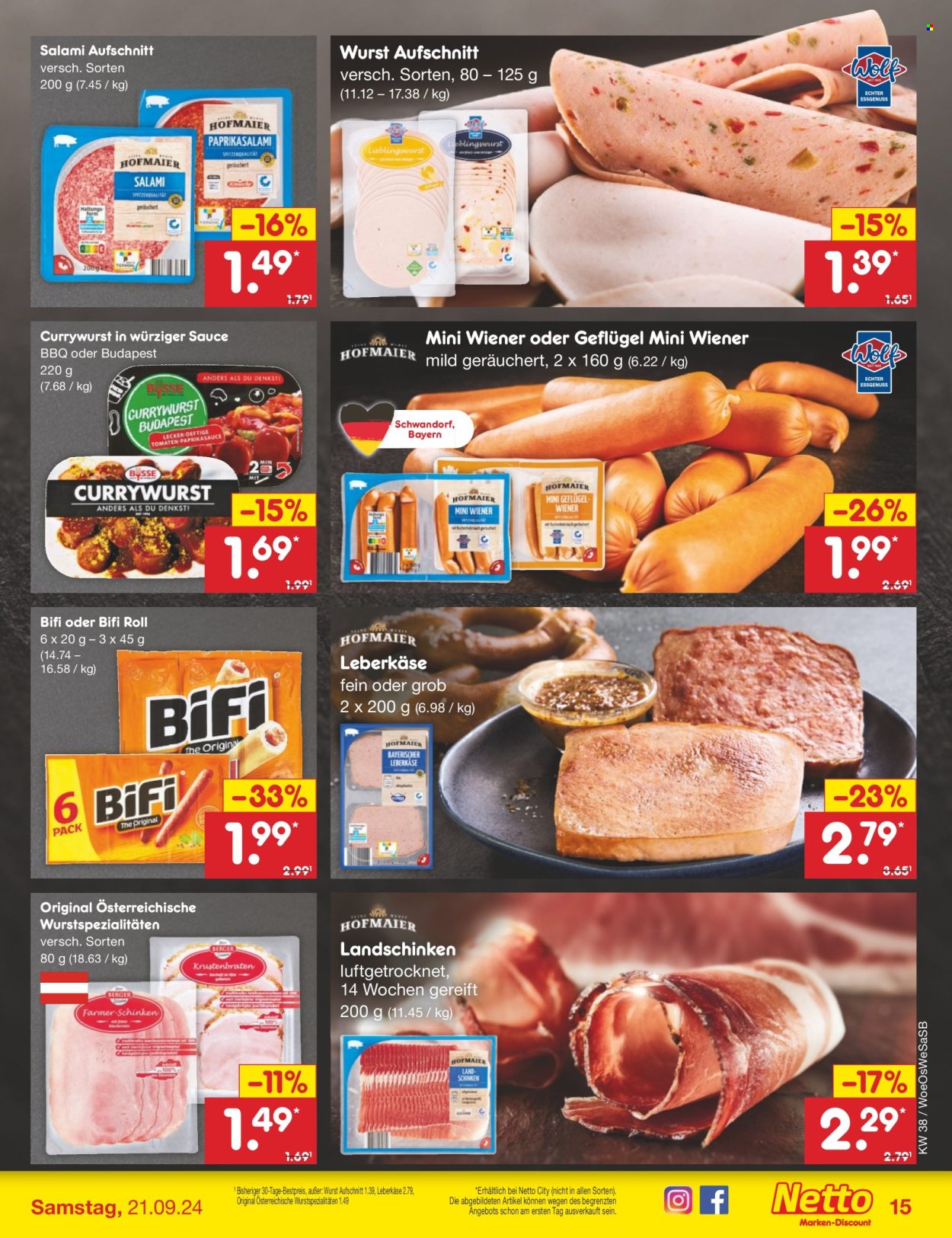 Netto Marken-Discount Prospekte  - 16.09.2024 - 21.09.2024. Seite 15