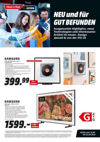 Prospekte MediaMarkt - 16.09.2024 - 22.09.2024.