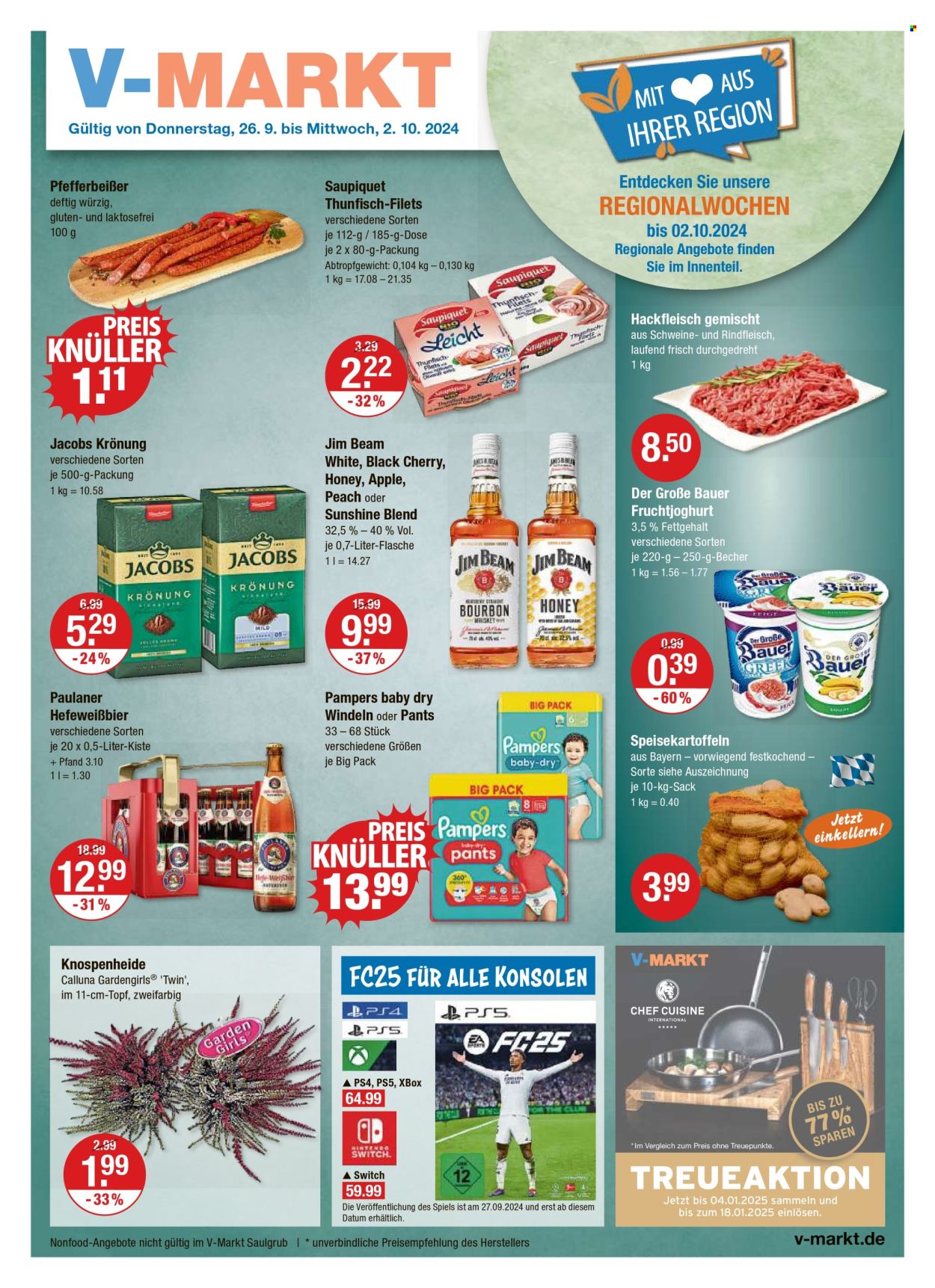 V-Markt Prospekte  - 26.09.2024 - 2.10.2024. Seite 1