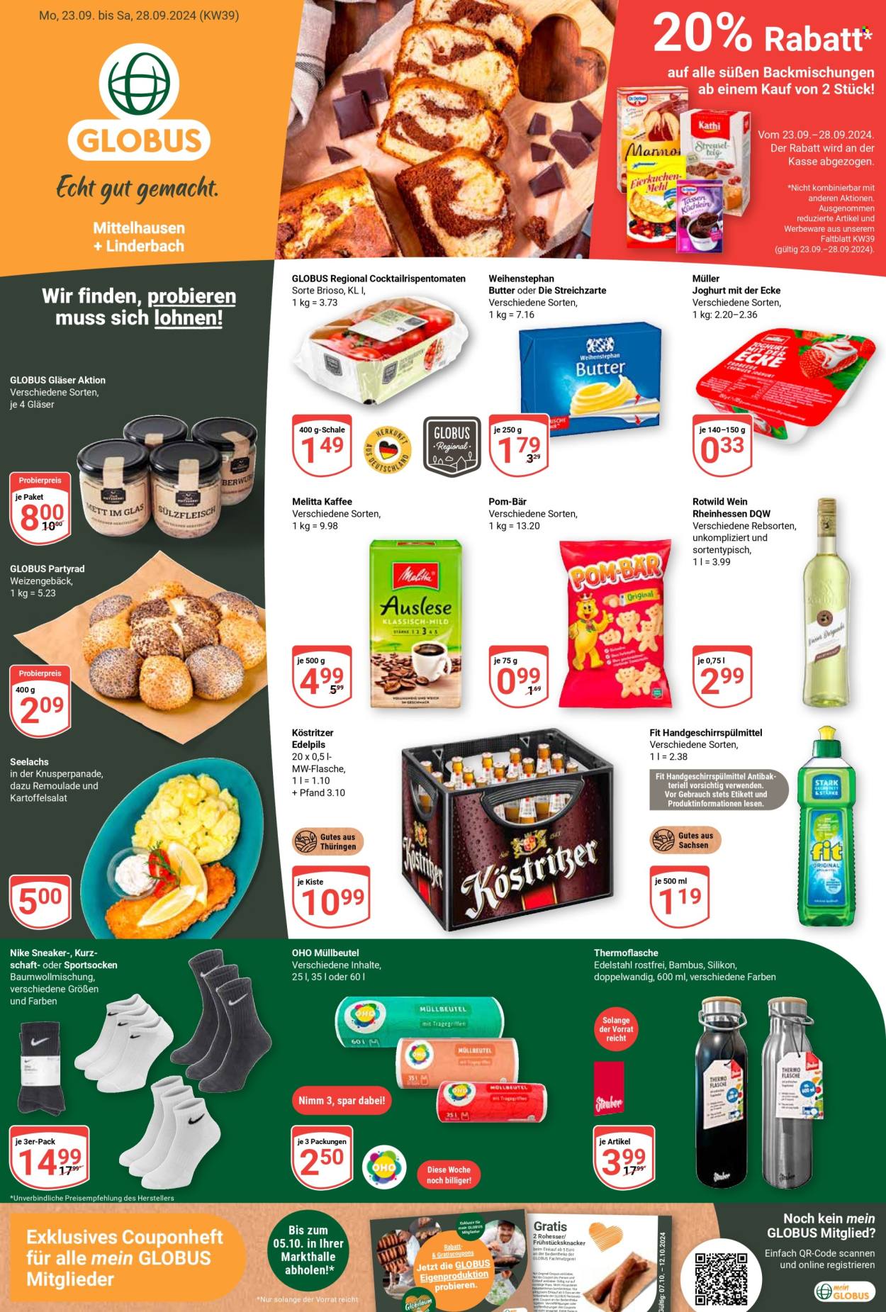 Globus Prospekte  - 23.09.2024 - 28.09.2024. Seite 1