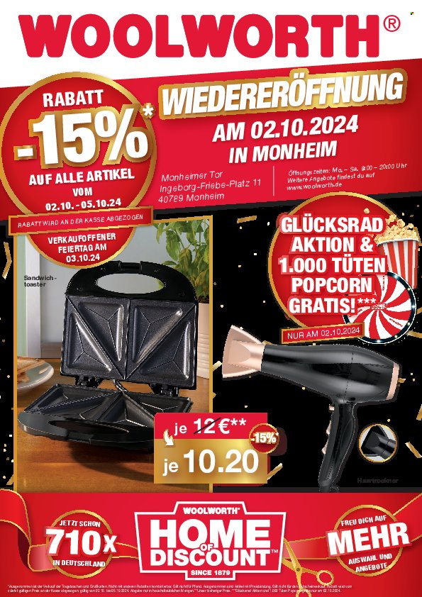 Woolworth Prospekte  - 2.10.2024 - 5.10.2024. Seite 1
