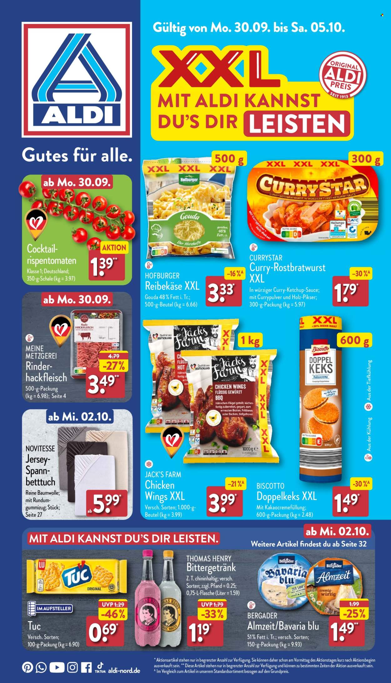 ALDI Nord Prospekte  - 30.09.2024 - 5.10.2024. Seite 1