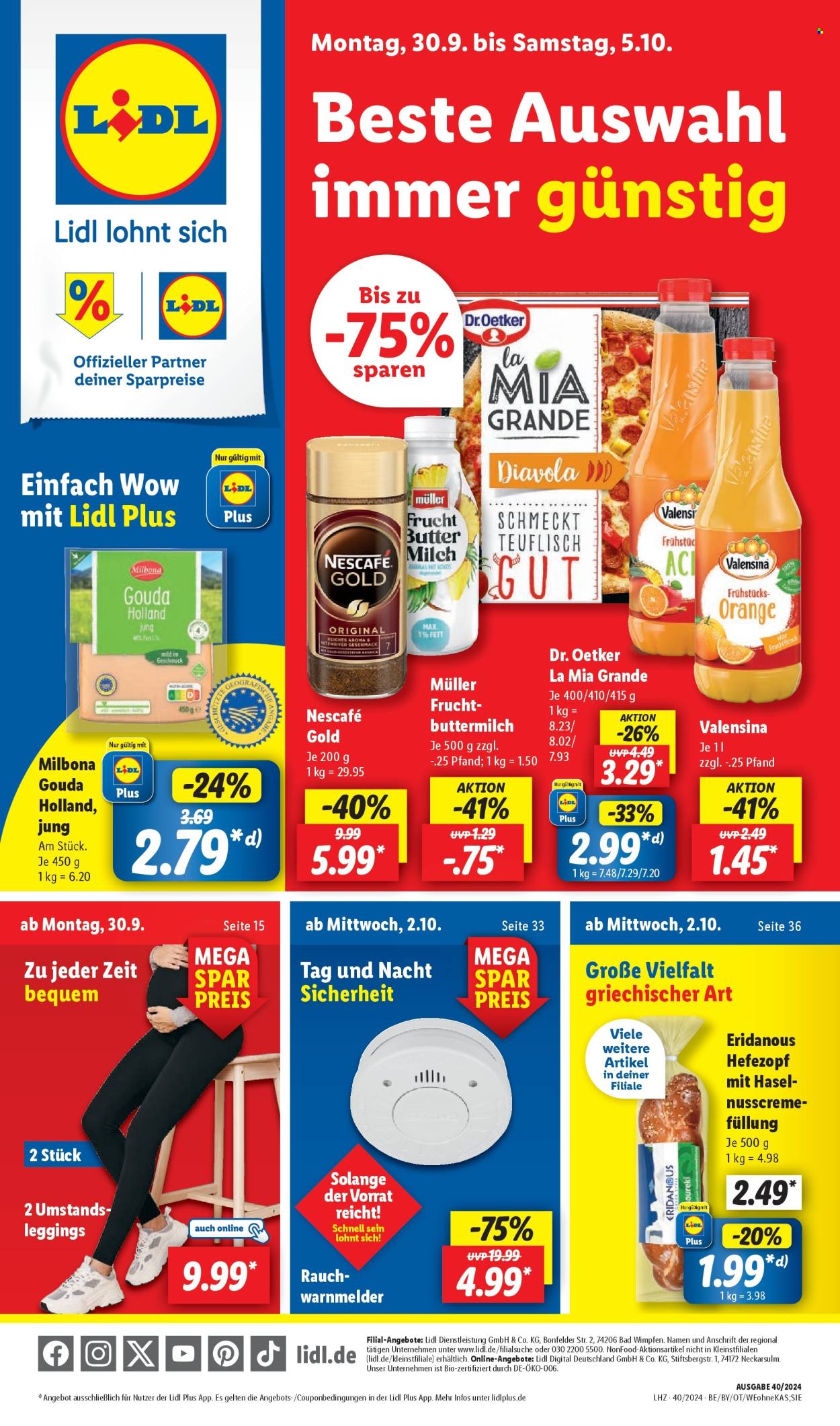 Lidl Prospekte  - 30.09.2024 - 5.10.2024. Seite 1