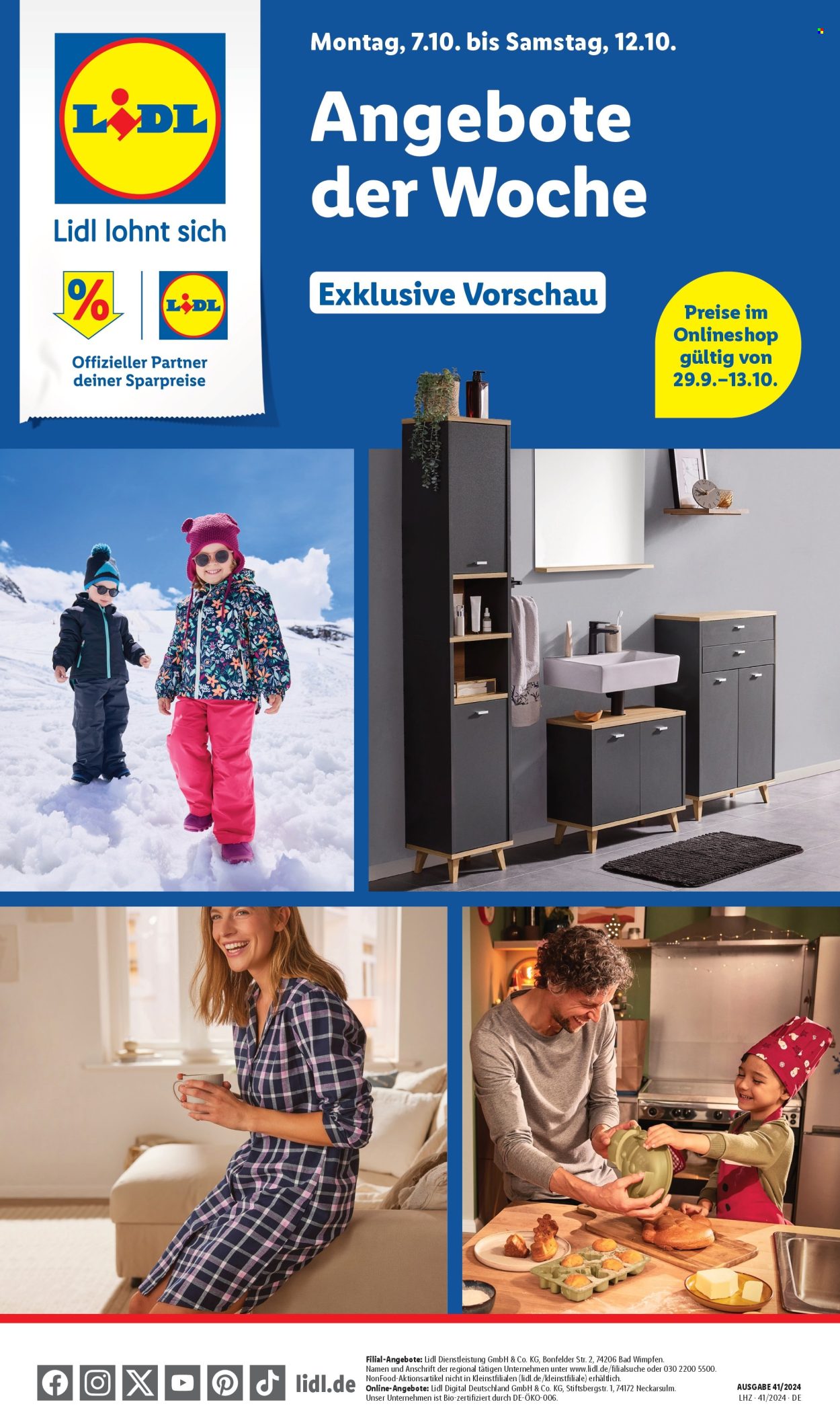 Lidl Prospekte  - 7.10.2024 - 12.10.2024. Seite 1