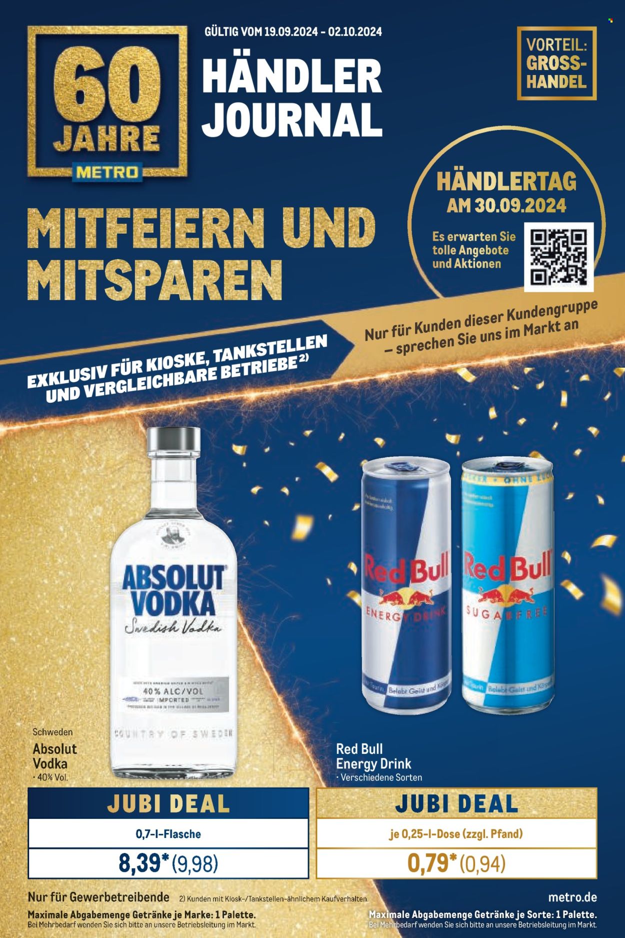 Metro Prospekte  - 19.09.2024 - 2.10.2024. Seite 1