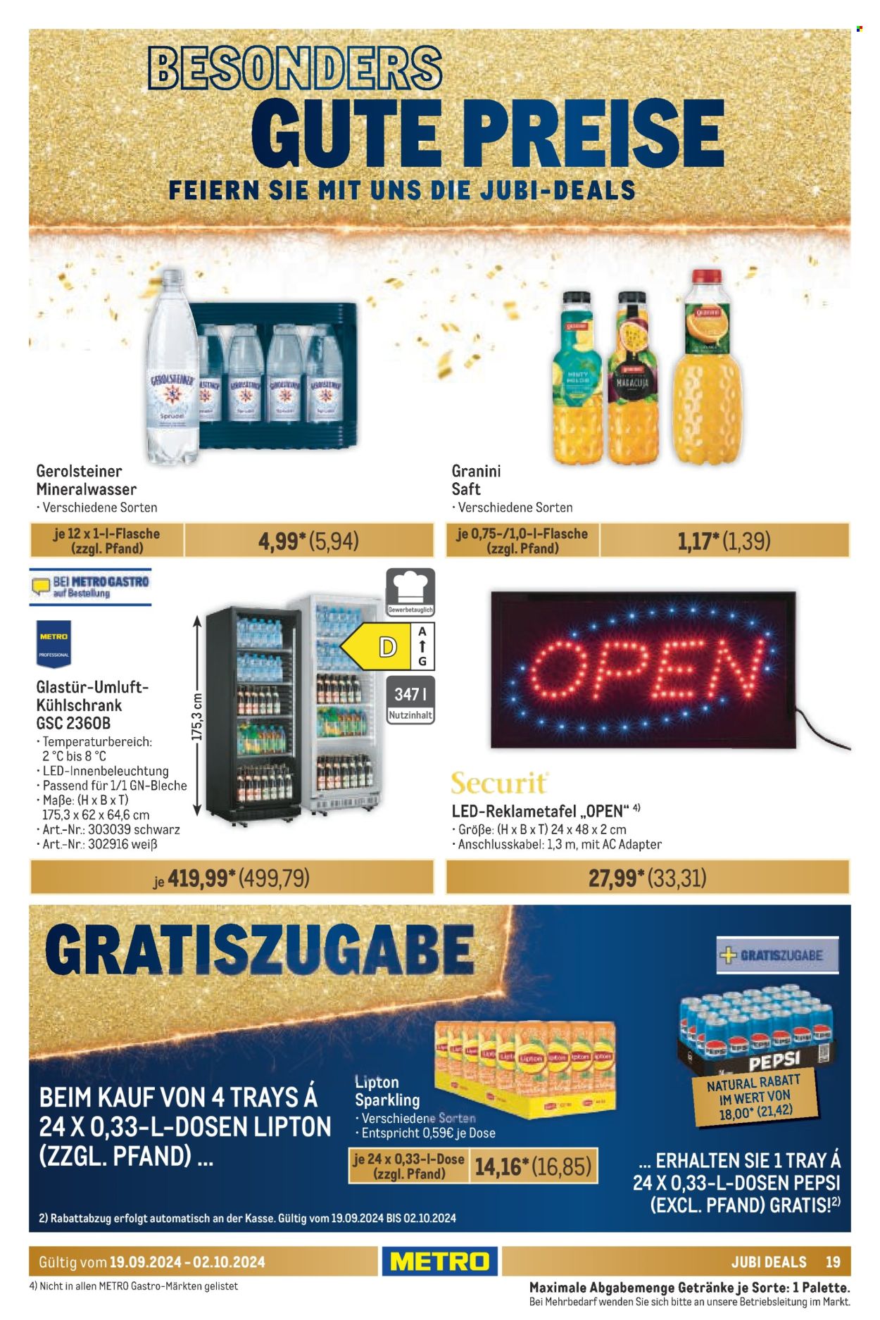 Metro Prospekte  - 19.09.2024 - 2.10.2024. Seite 19