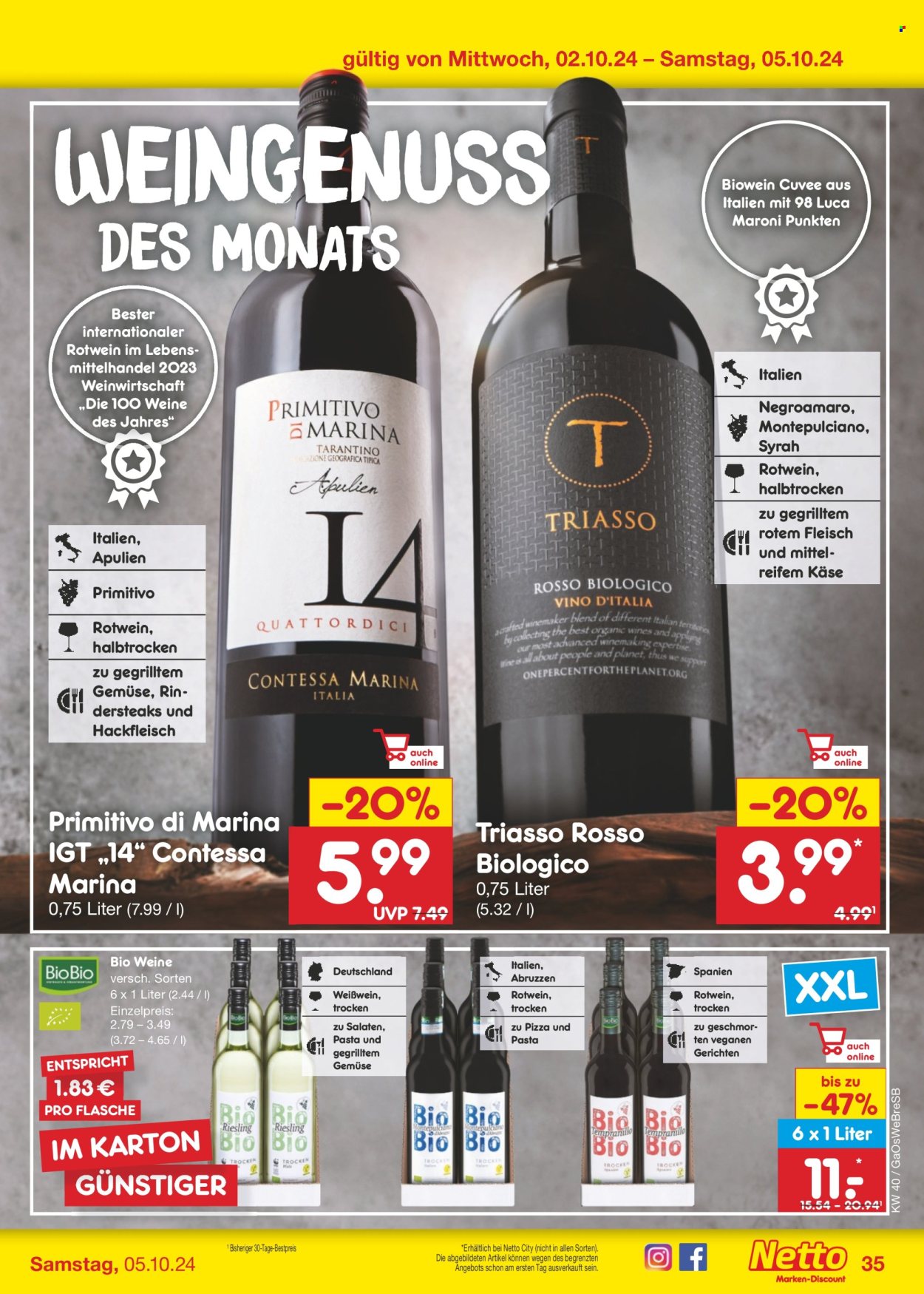 Netto Marken-Discount Prospekte  - 30.09.2024 - 5.10.2024. Seite 44