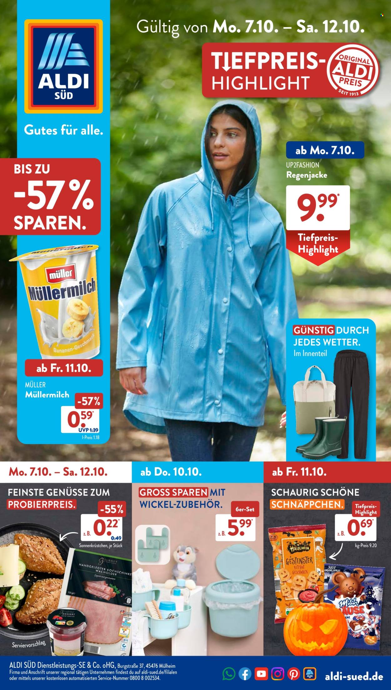 ALDI SÜD Prospekte  - 7.10.2024 - 12.10.2024. Seite 1