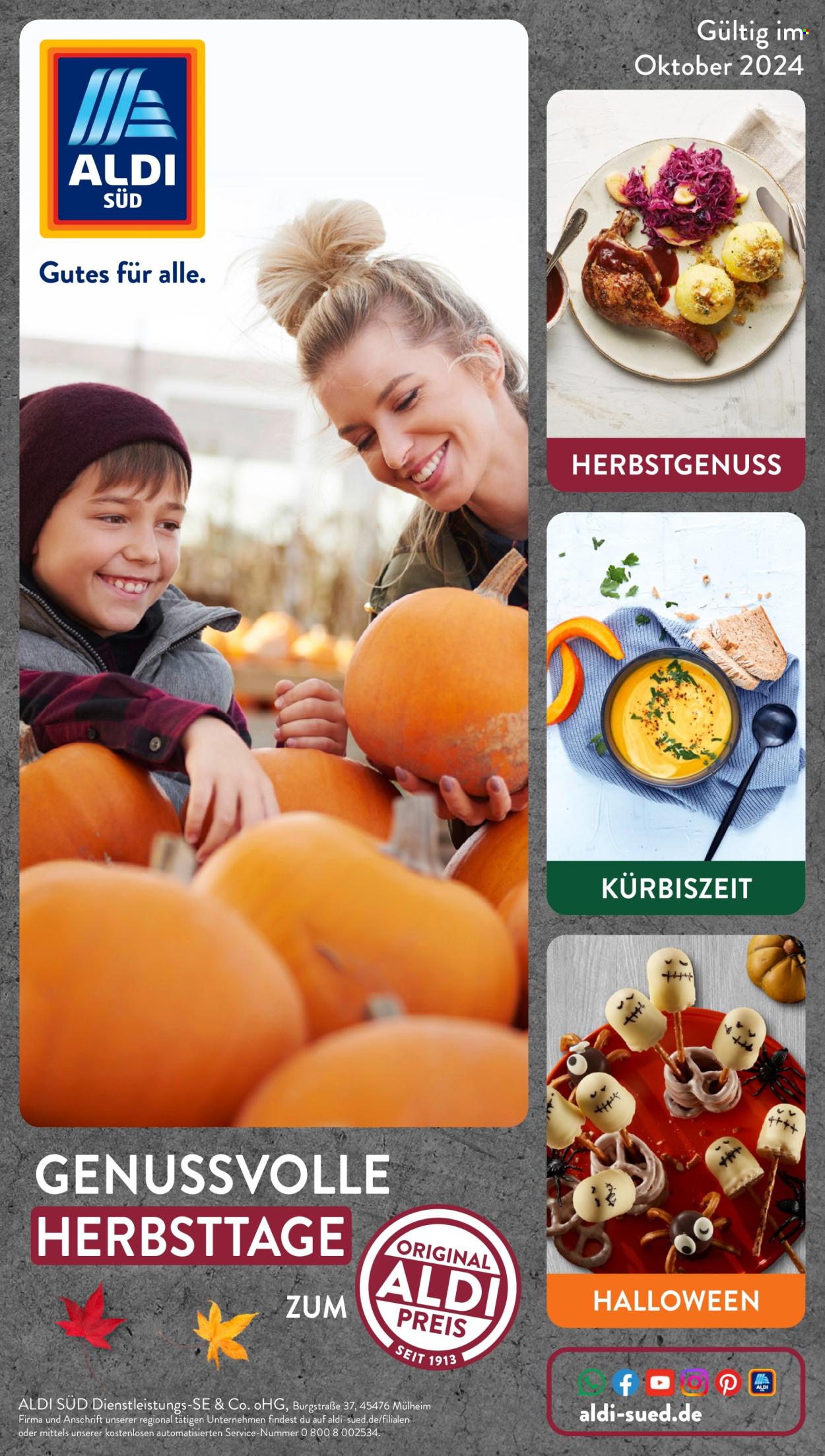 ALDI SÜD Prospekte  - 1.10.2024 - 31.10.2024. Seite 1